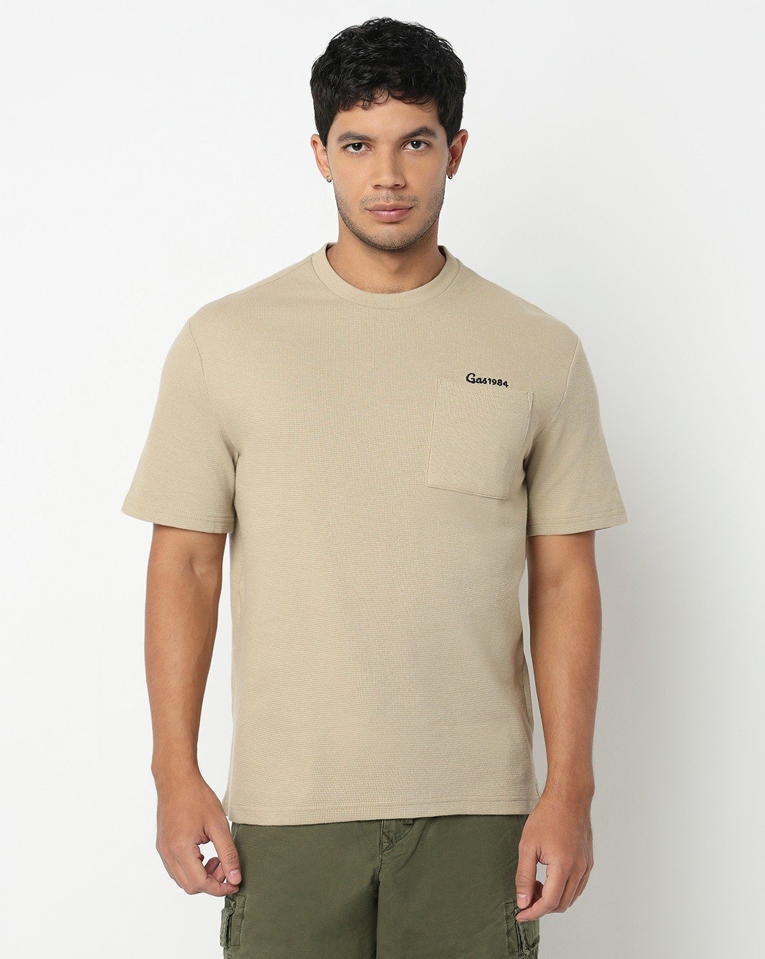 GAS | Regular Fit Crewneck T-Shirt with Signature Branding