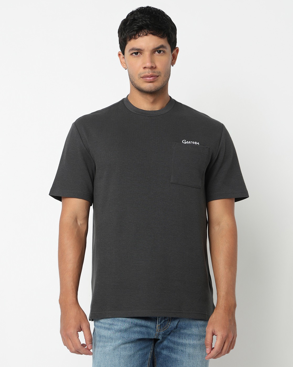 GAS | Regular Fit Crewneck T-Shirt with Signature Branding