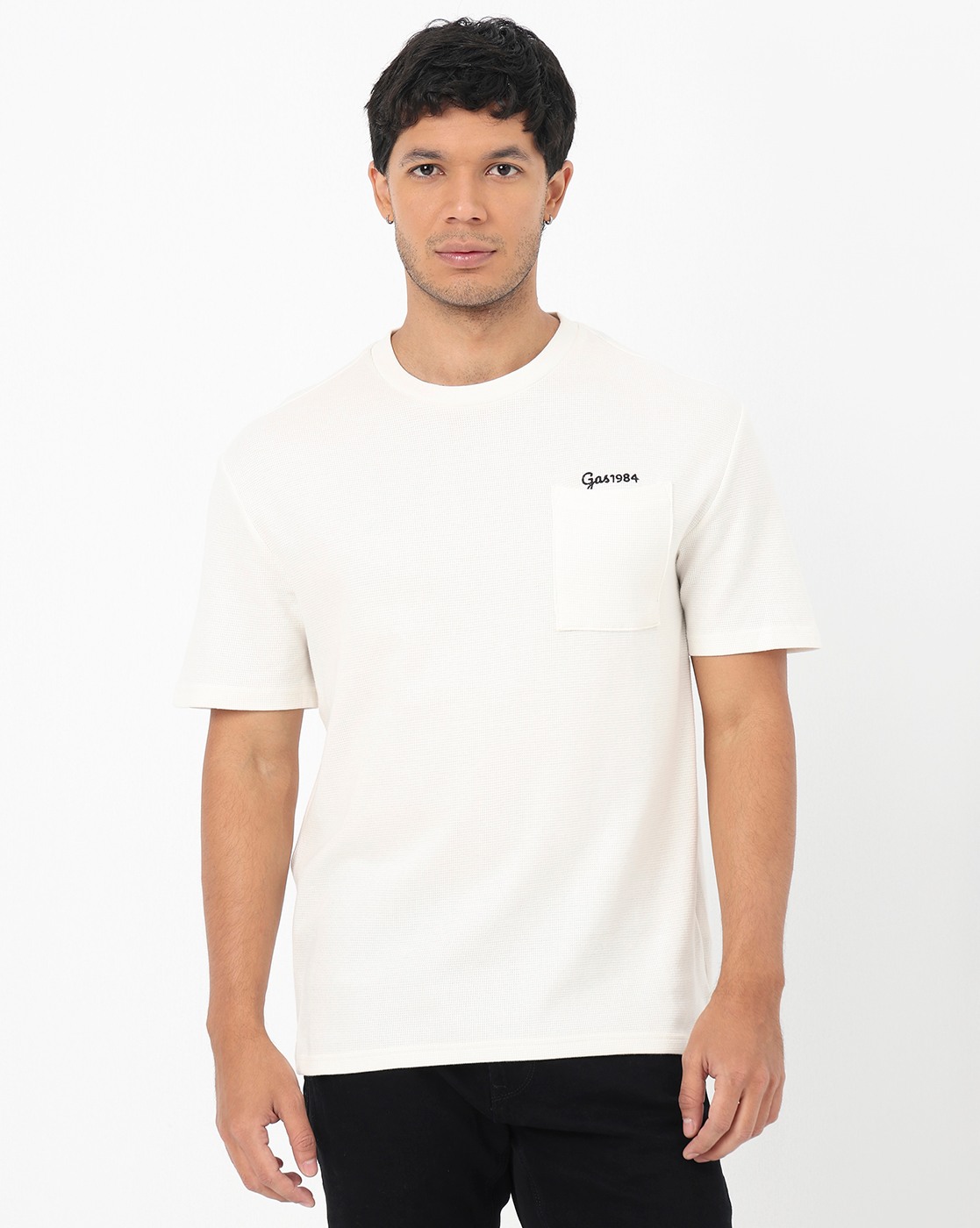 GAS | Regular Fit Crewneck T-Shirt with Signature Branding