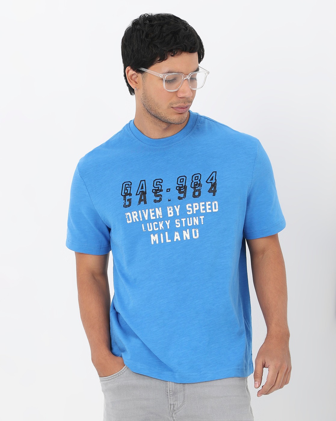 GAS | Regular Fit Crewneck T-Shirt with Signature Branding