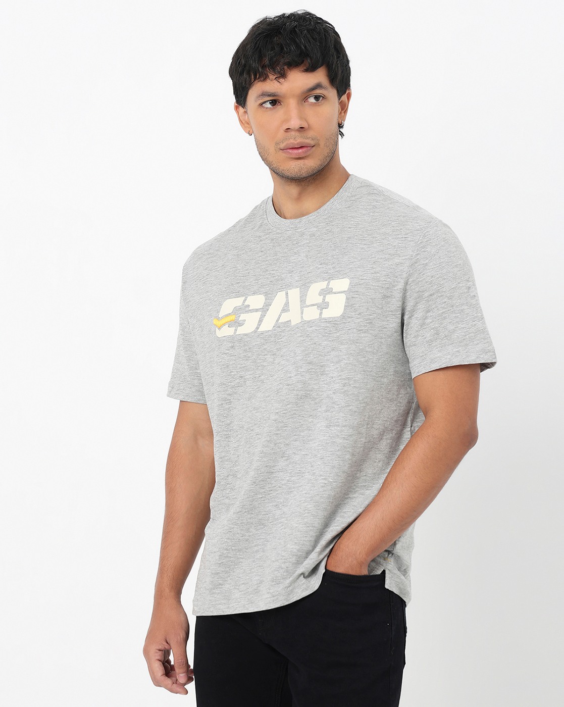 GAS | Regular Fit Crewneck T-Shirt with Signature Branding