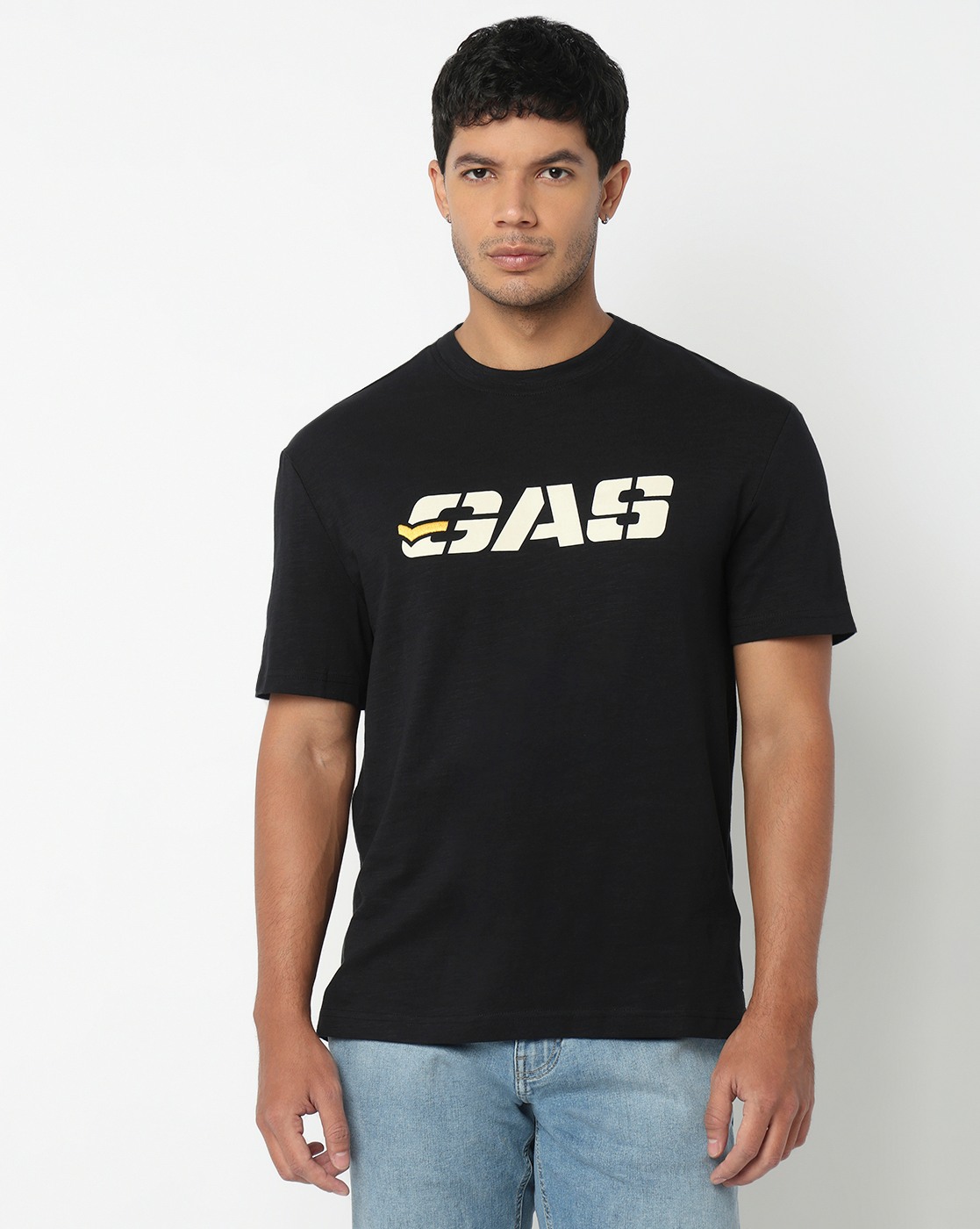 GAS | Regular Fit Crewneck T-Shirt with Signature Branding