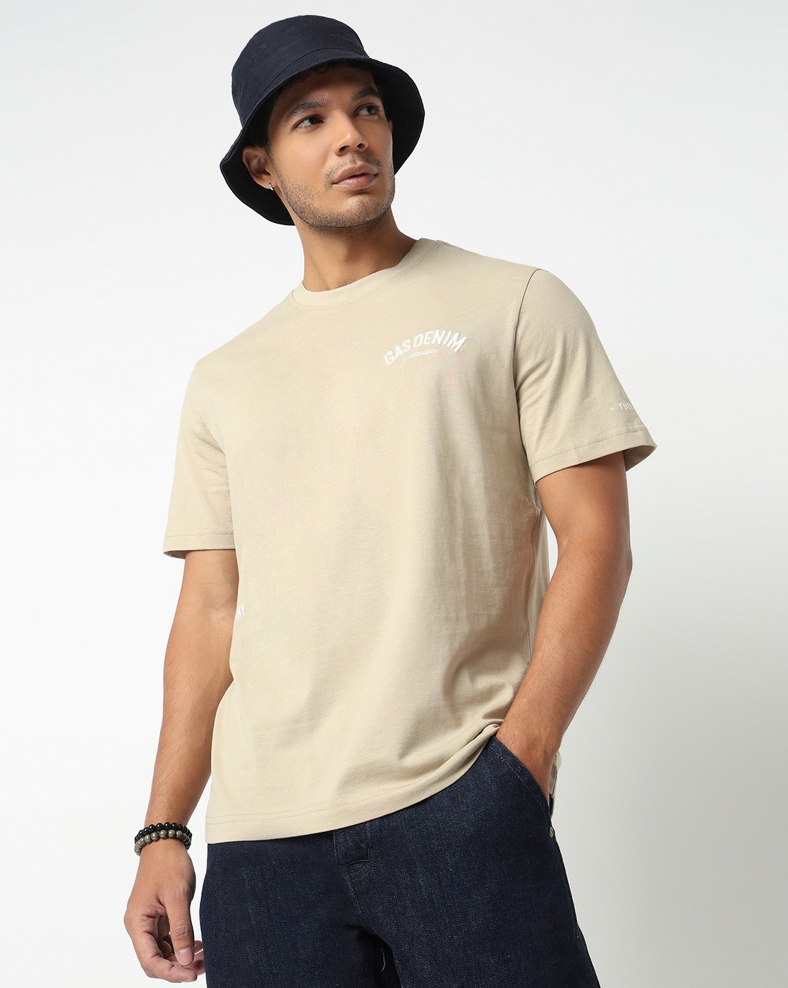 GAS | Regular Fit Crewneck T-Shirt with Signature Branding