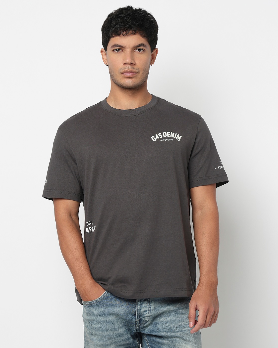 GAS | Regular Fit Crewneck T-Shirt with Signature Branding