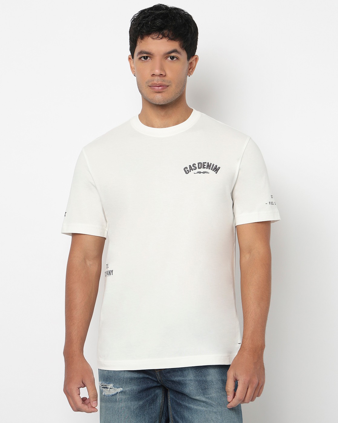 GAS | Regular Fit Crewneck T-Shirt with Signature Branding