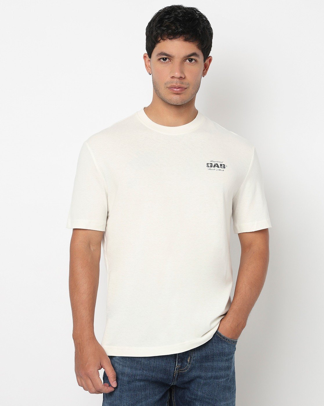 GAS | Regular Fit Crewneck T-Shirt with Signature Branding