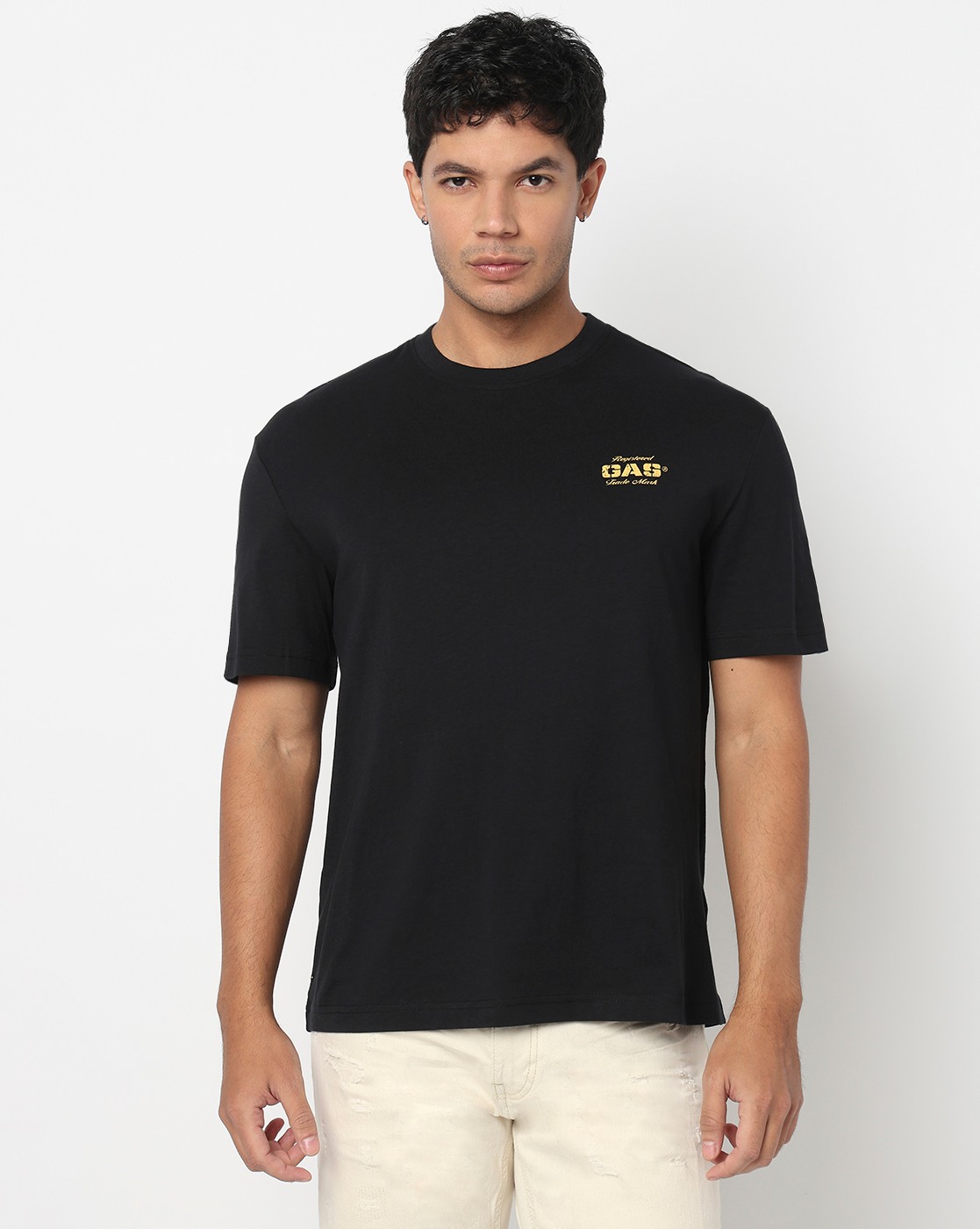 GAS | Regular Fit Crewneck T-Shirt with Signature Branding