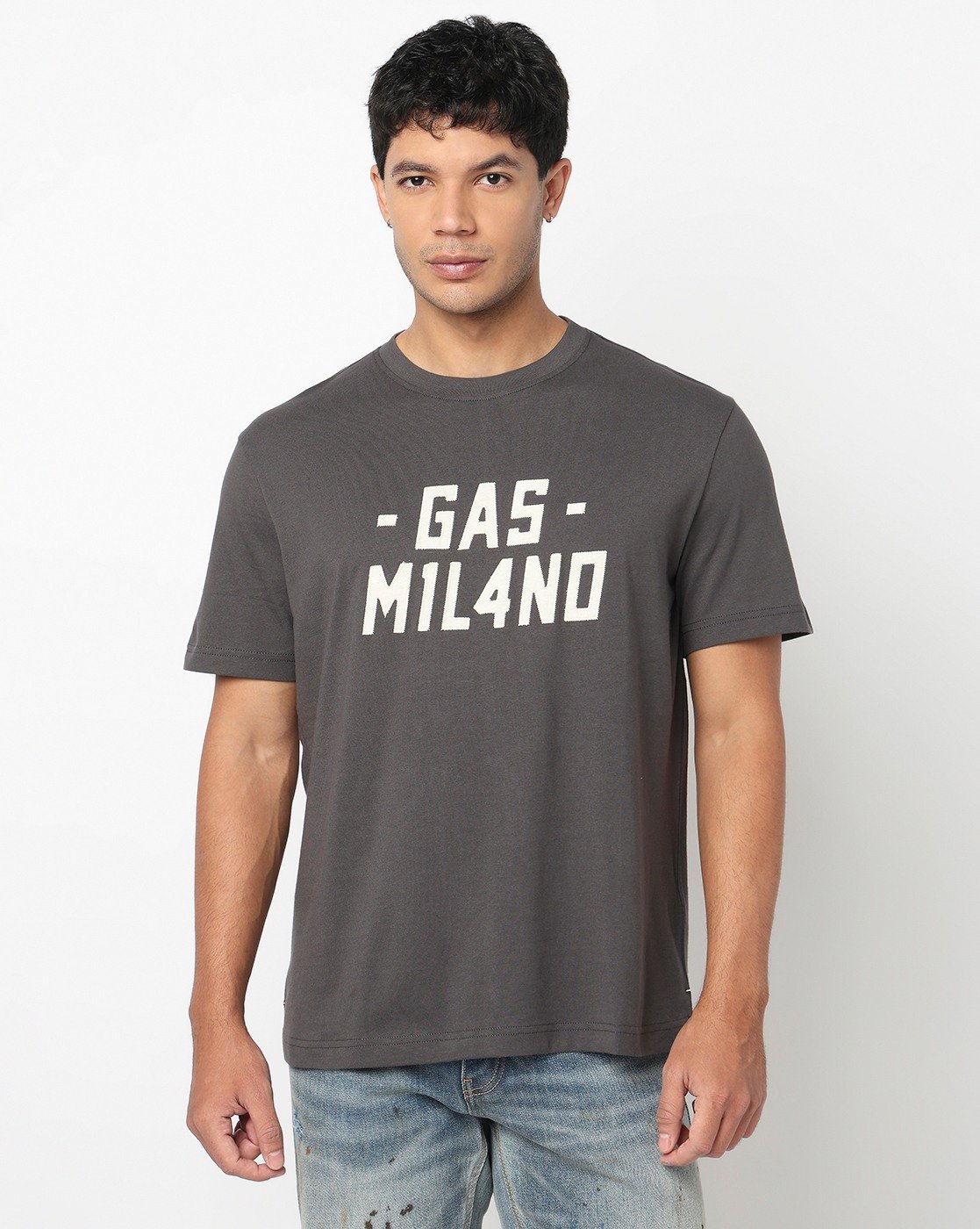 GAS | Regular Fit Crewneck T-Shirt with Signature Branding