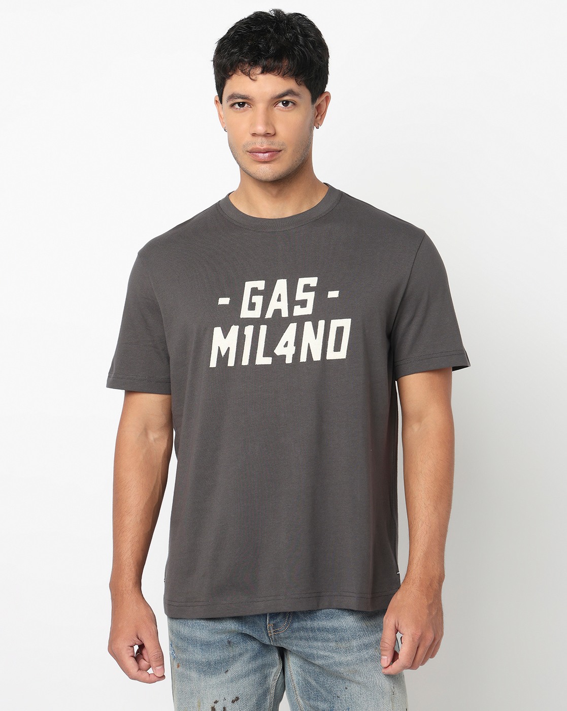 GAS | Regular Fit Crewneck T-Shirt with Signature Branding