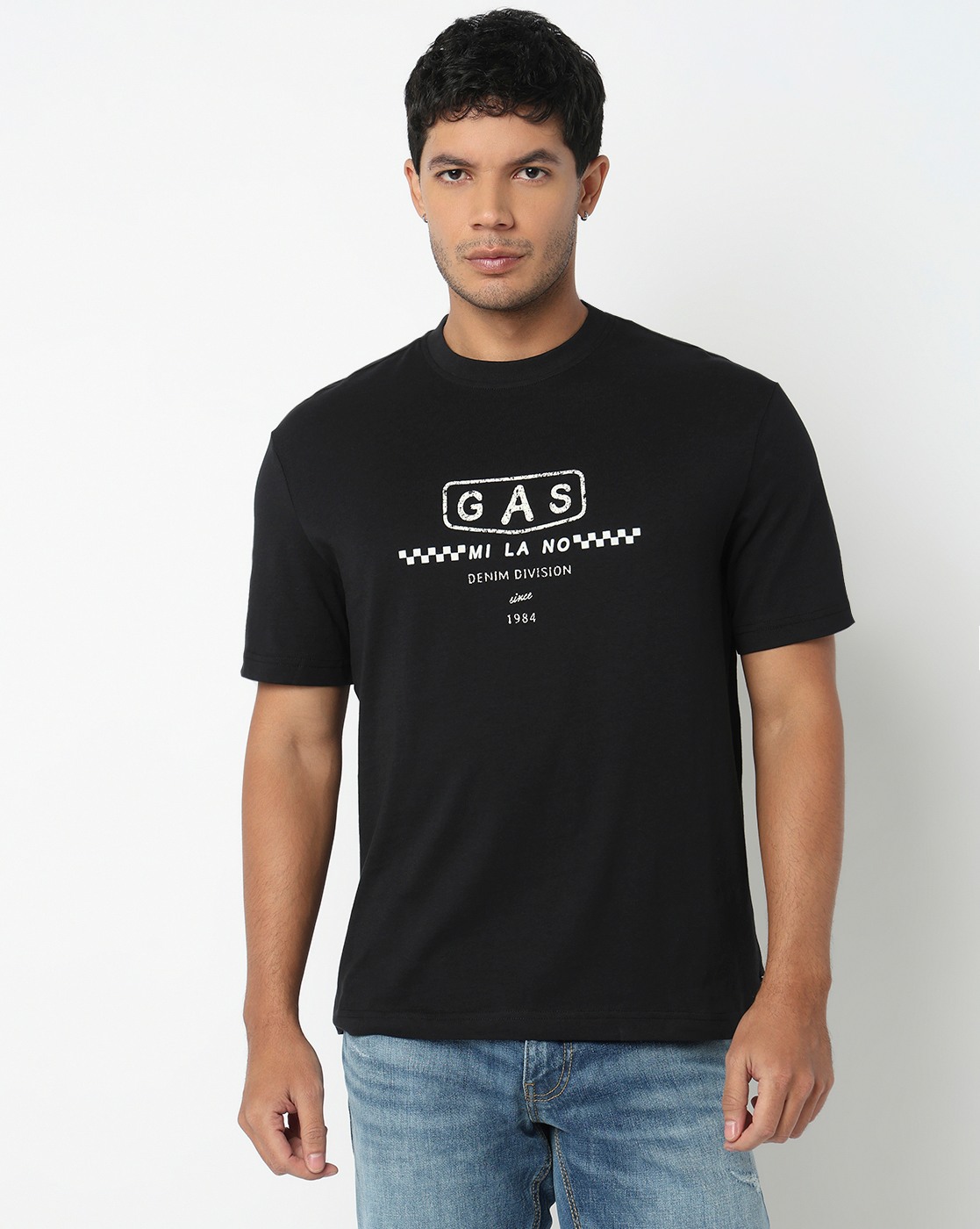 GAS | Regular Fit Crewneck T-Shirt with Signature Branding