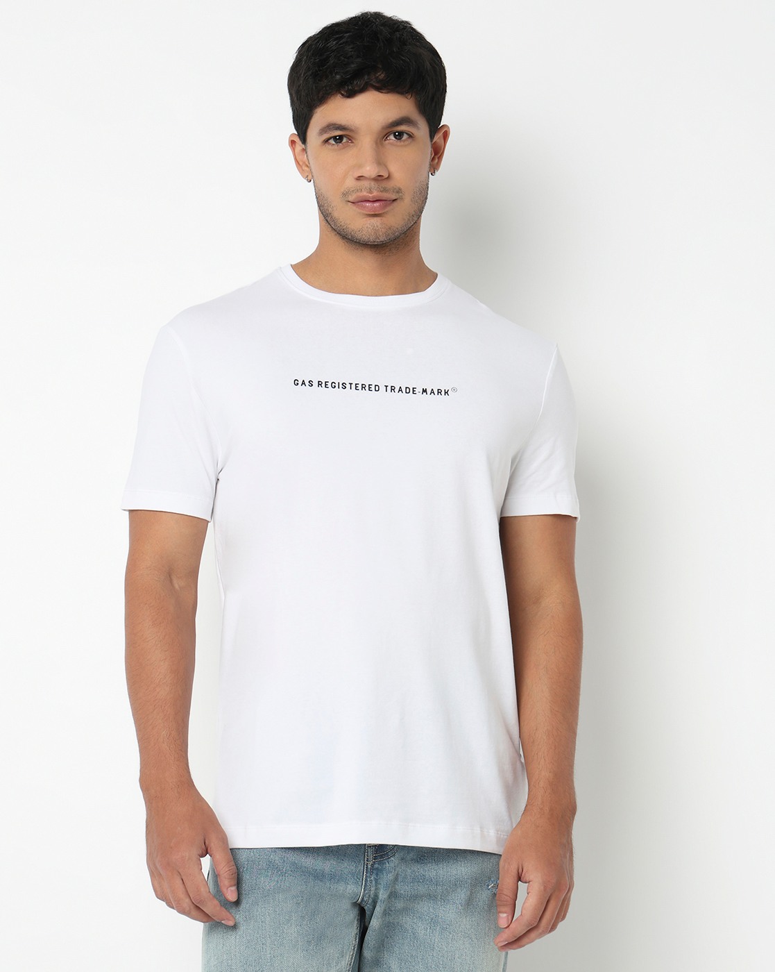 GAS | Slim Fit Crewneck T-Shirt with Signature Branding