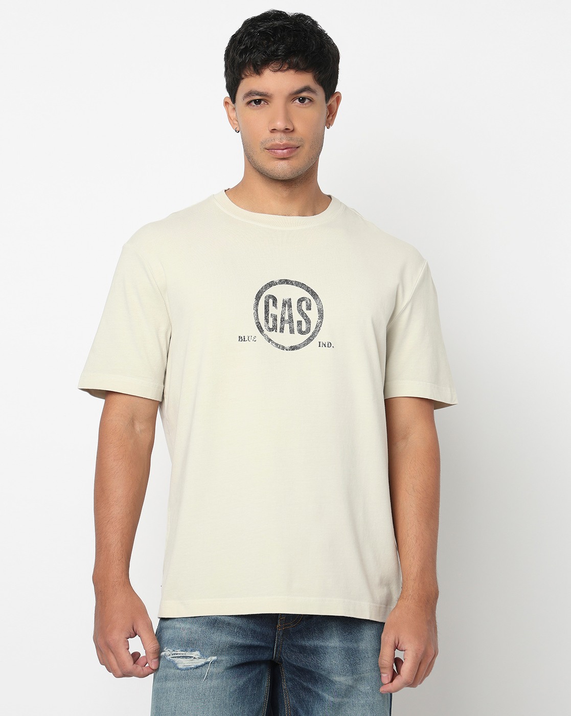 GAS | Regular Fit Crewneck T-Shirt with Signature Branding