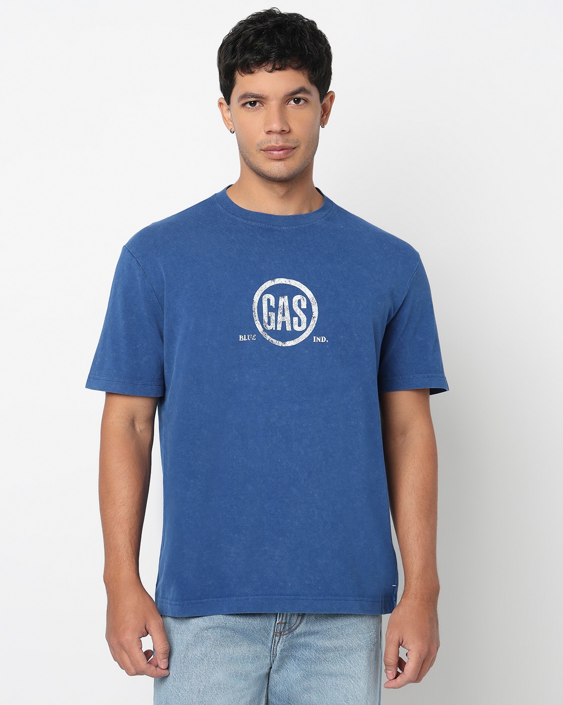 GAS | Regular Fit Crewneck T-Shirt with Signature Branding