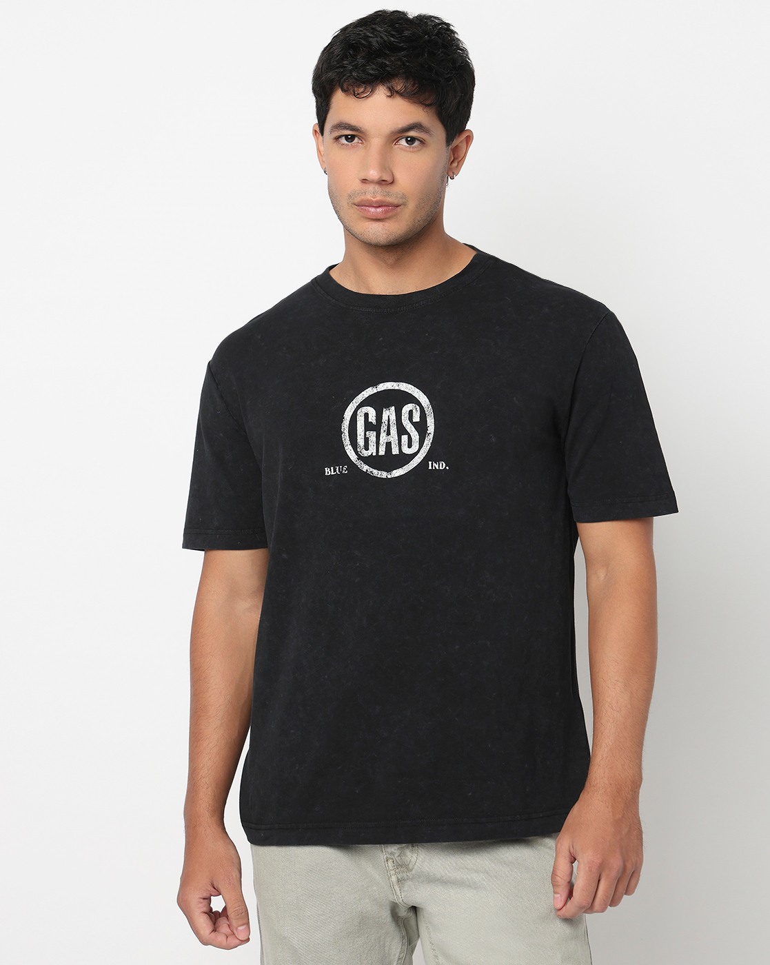 GAS | Regular Fit Crewneck T-Shirt with Signature Branding