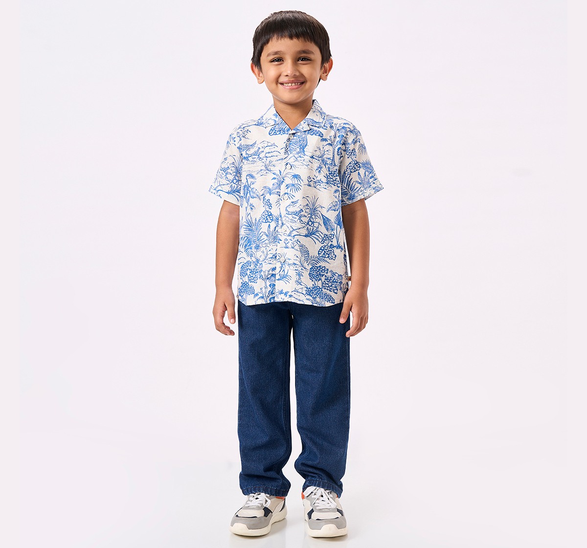 Ed-A-Mamma Kids Boys Shirt Blue