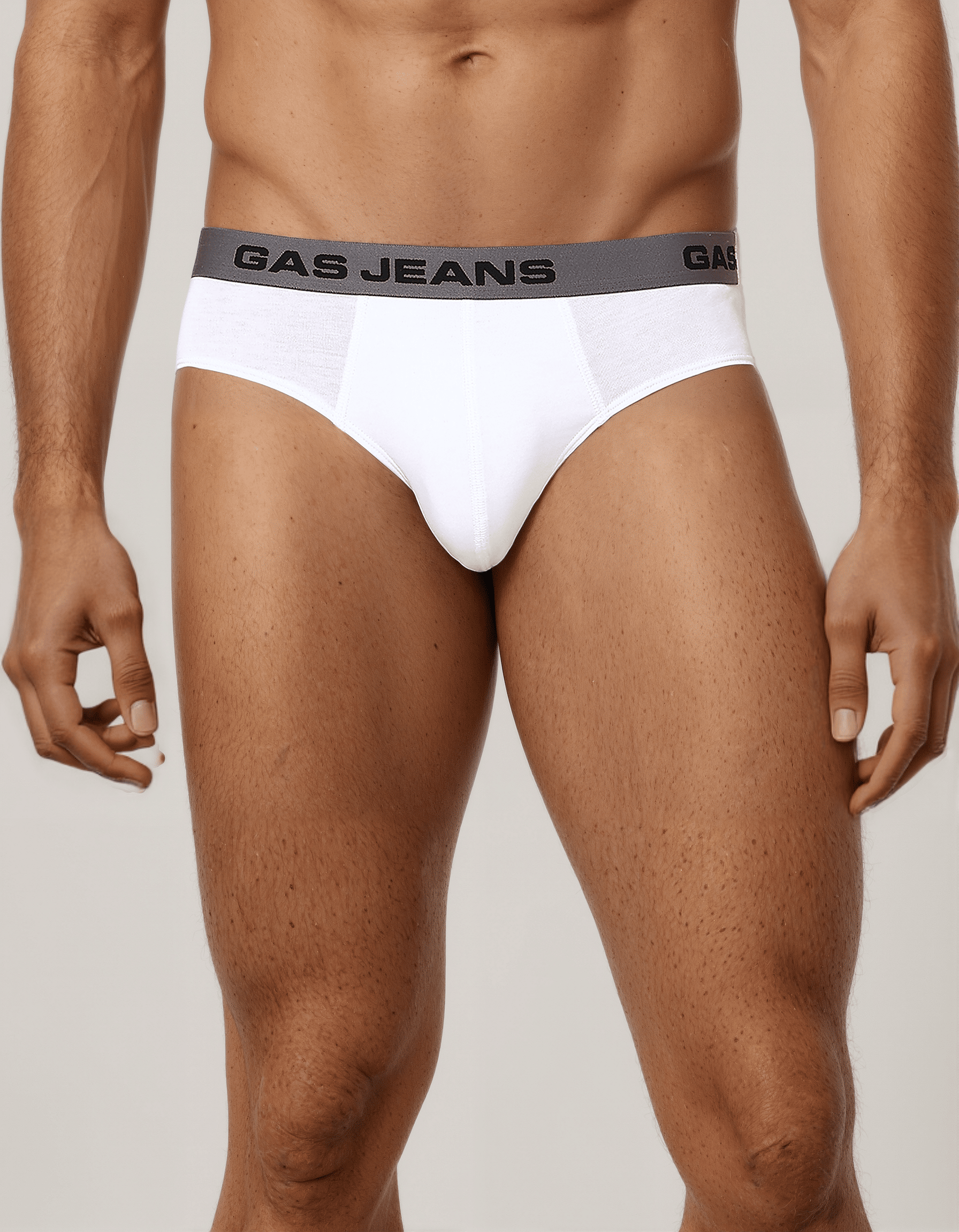 GAS | Solid White Cotton Brief