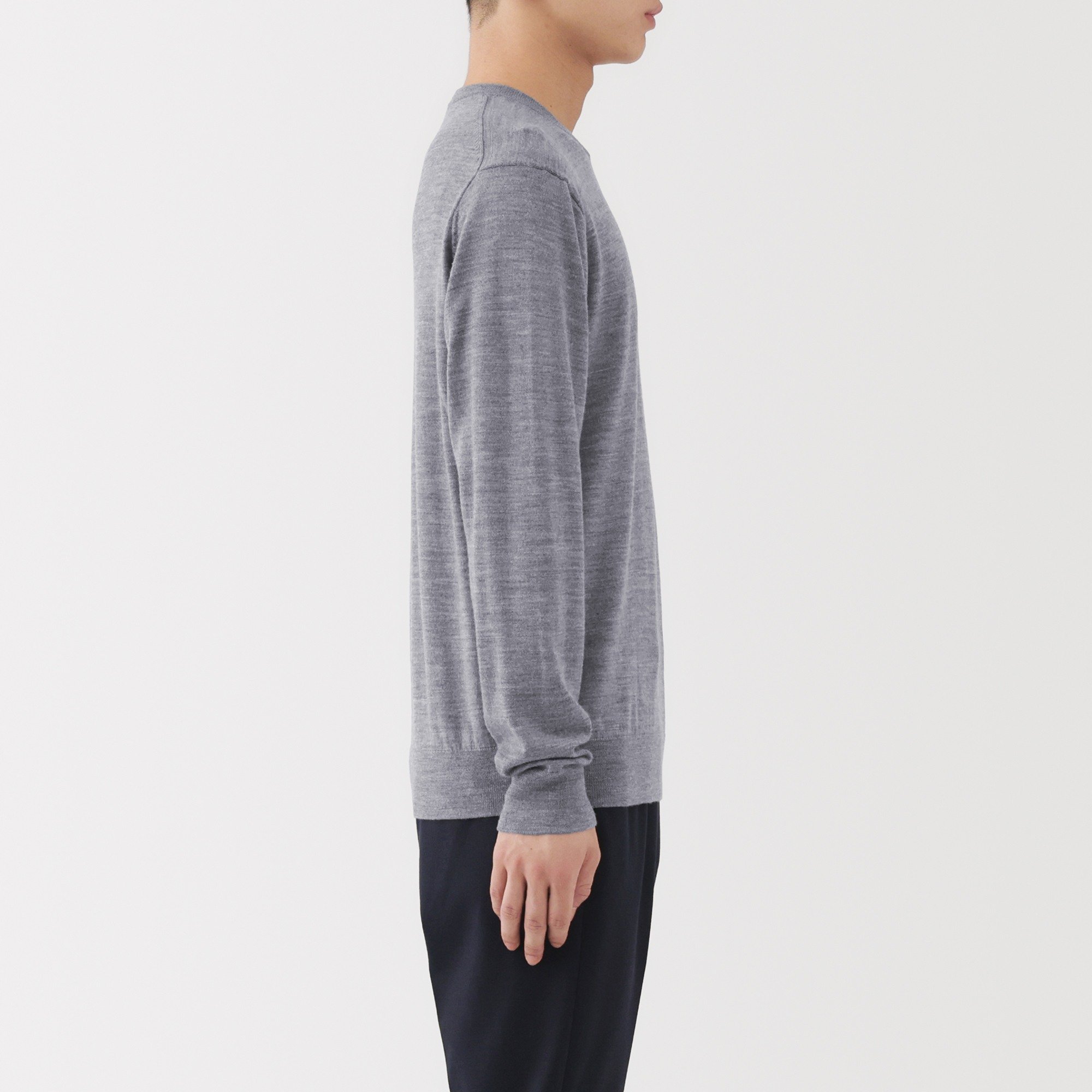 M's Washable high-gauge Crew neck sweater