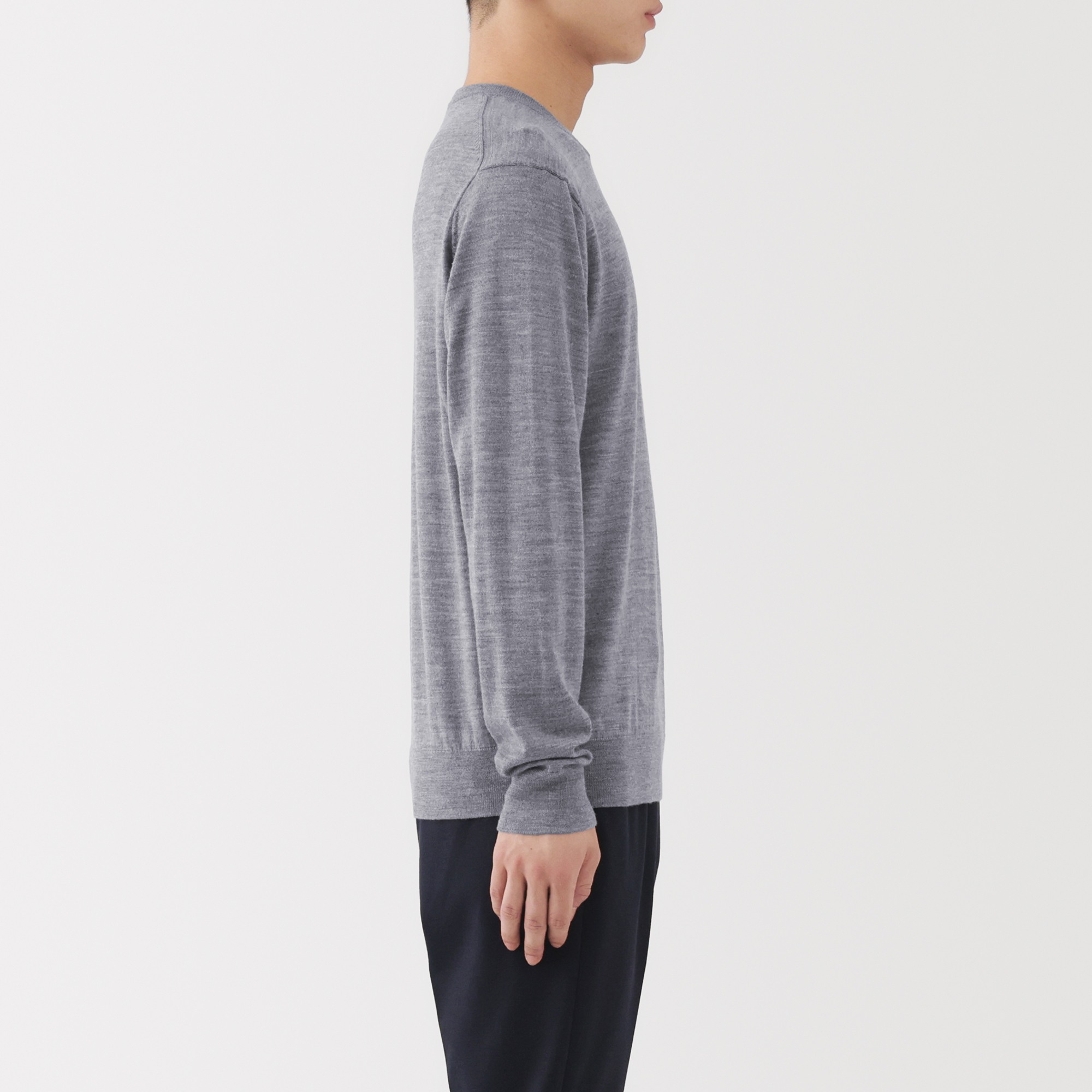 M's Washable high-gauge Crew neck sweater