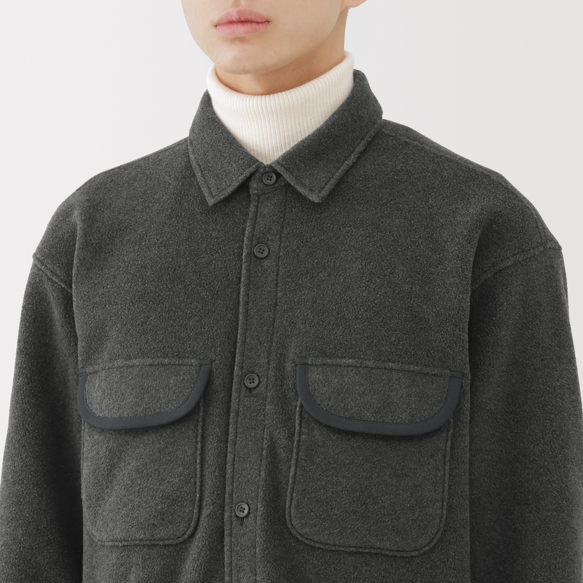 M's Recyclable fleece L/Slv shirt