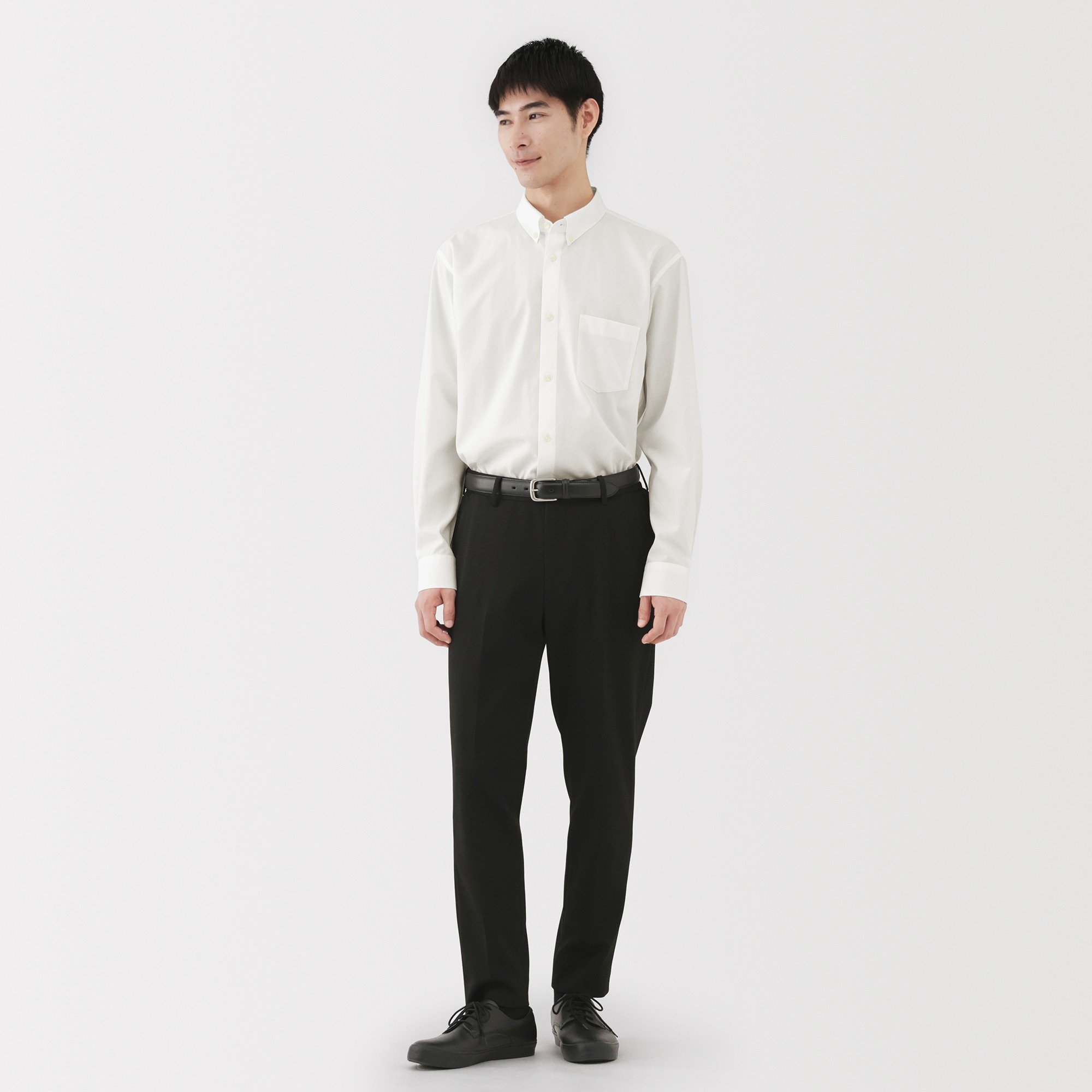 M's Non-Iron button down collar L/Slv shirt