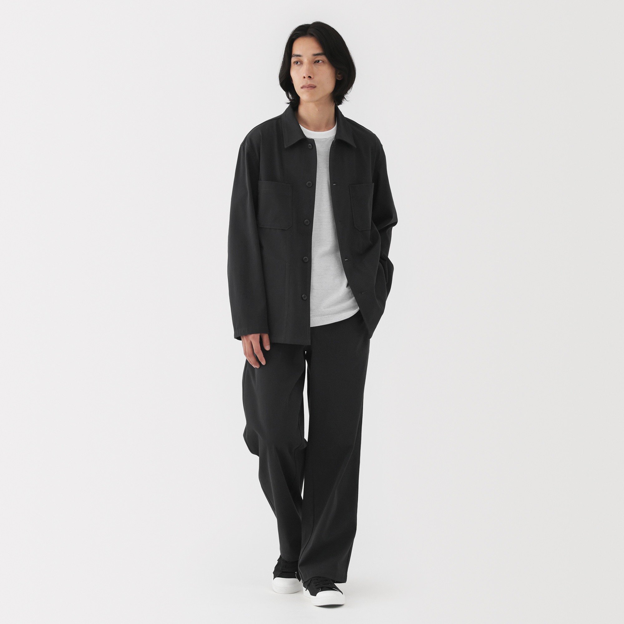 M's 2way stretch herringbone jacket(OS)