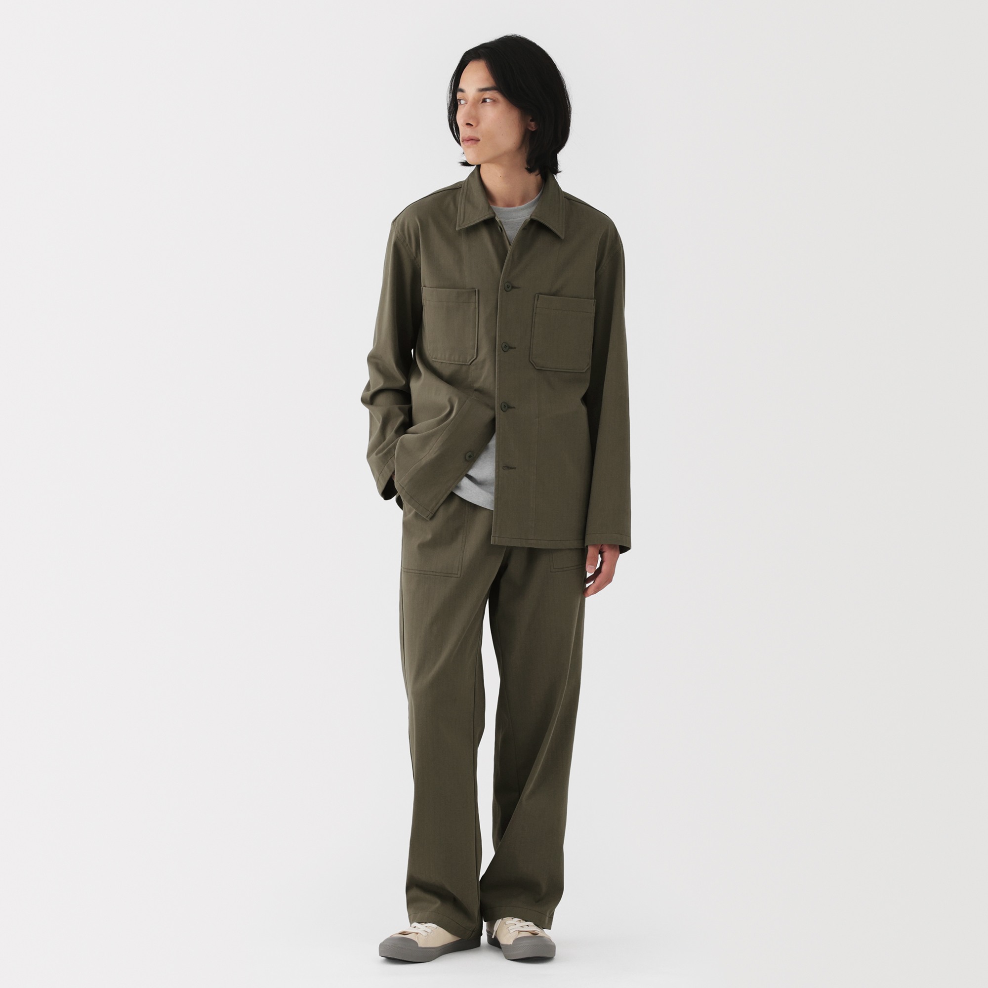 M's 2way stretch herringbone jacket(OS)
