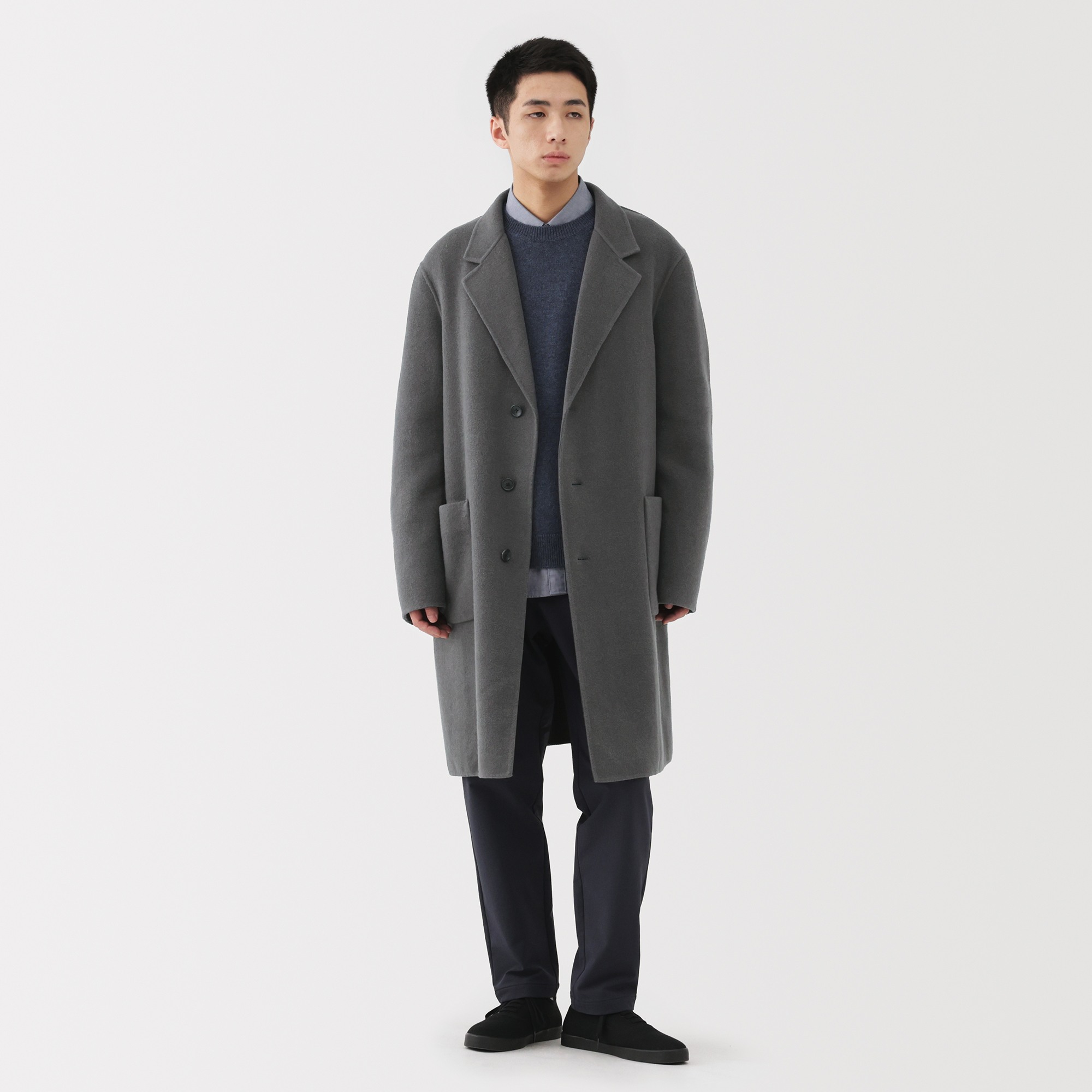 M's double face chester coat