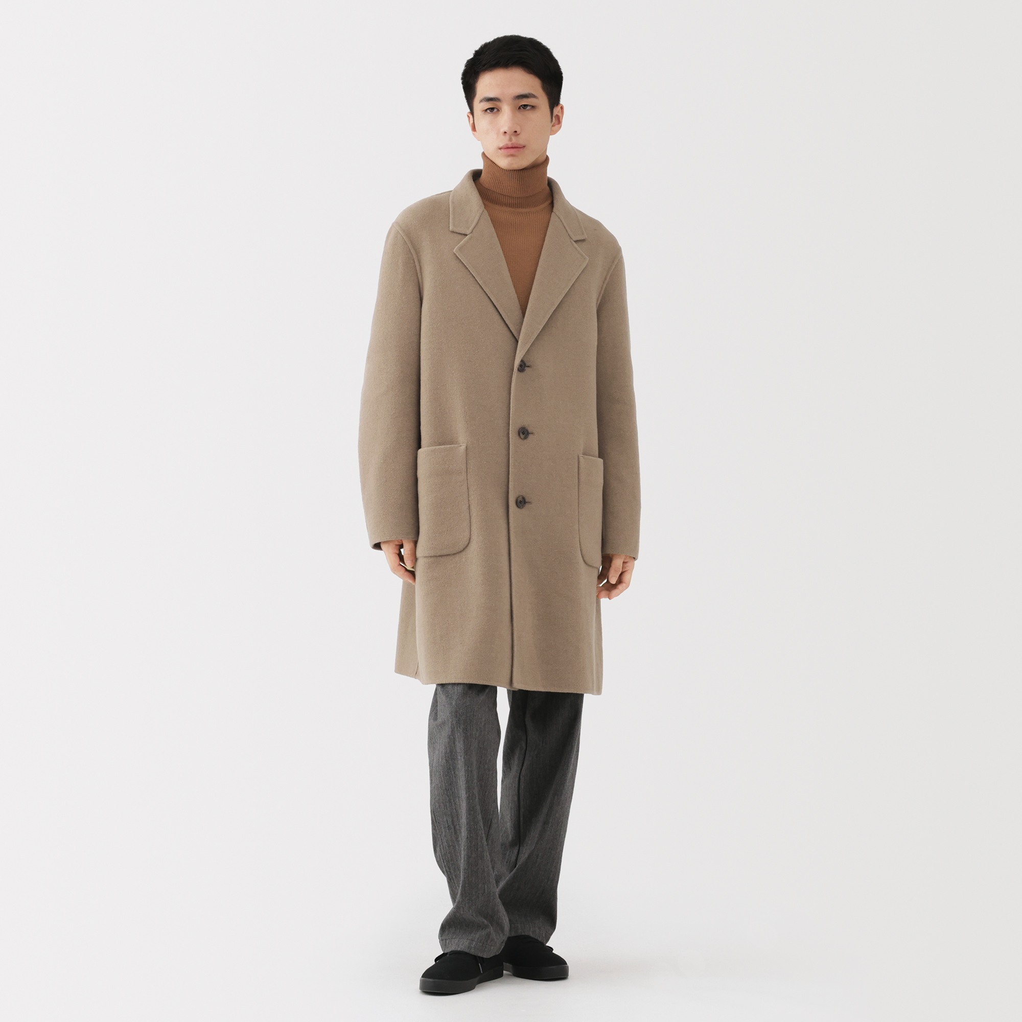 M's double face chester coat