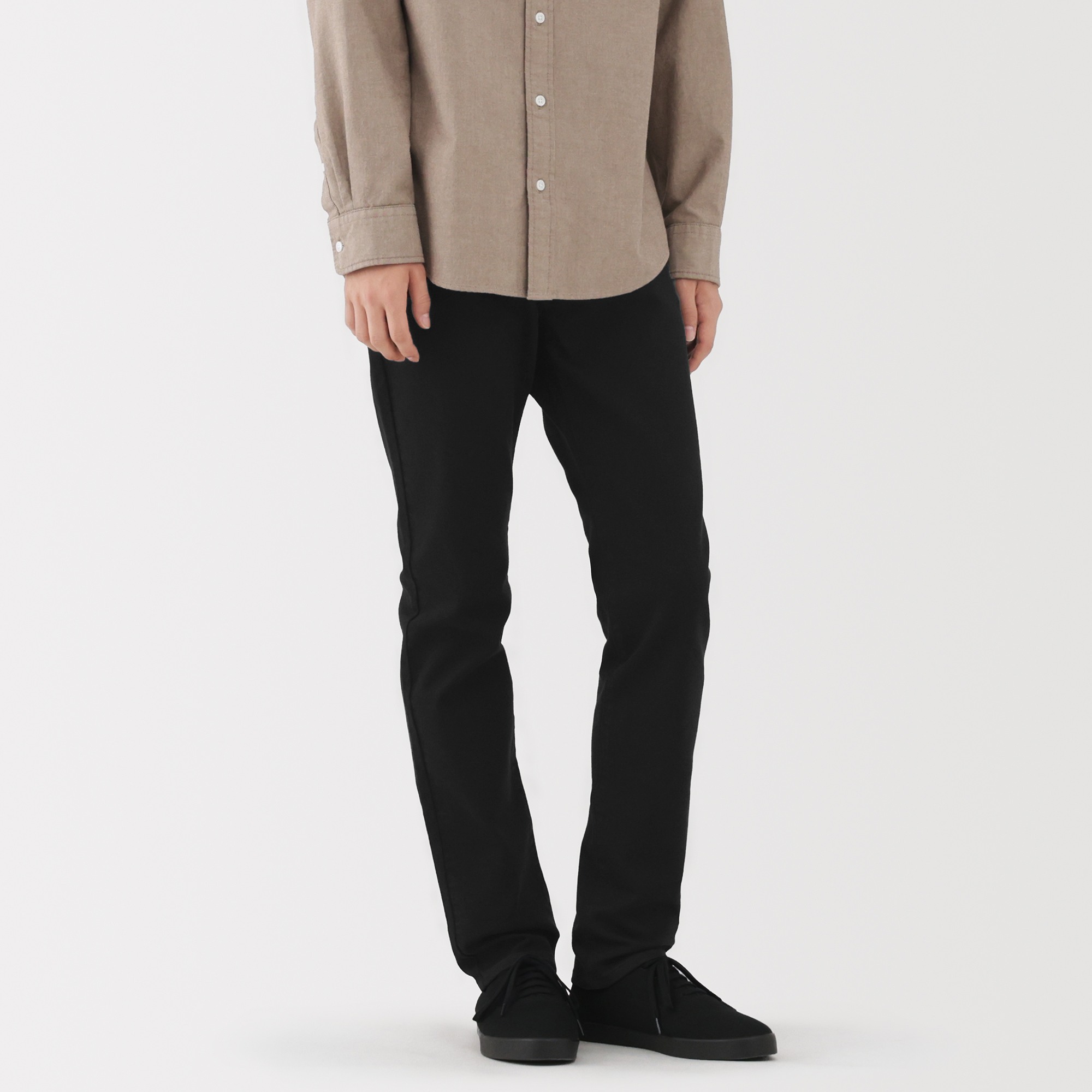 M's Stretch denim slim pants (Black)