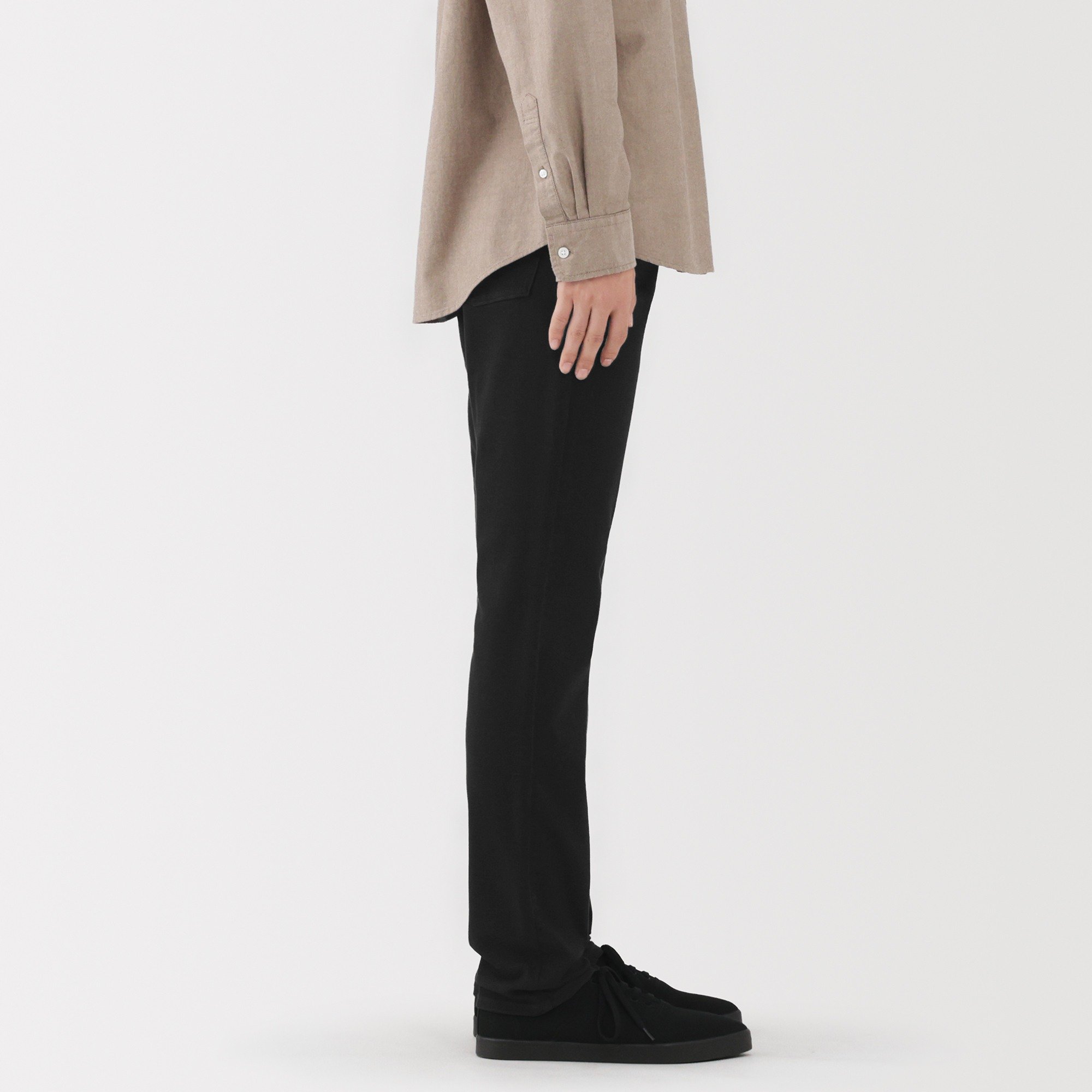 M's Stretch denim slim pants (Black)