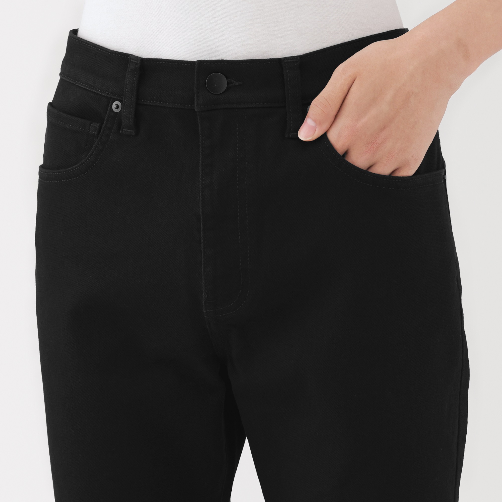 M's Stretch denim slim pants (Black)