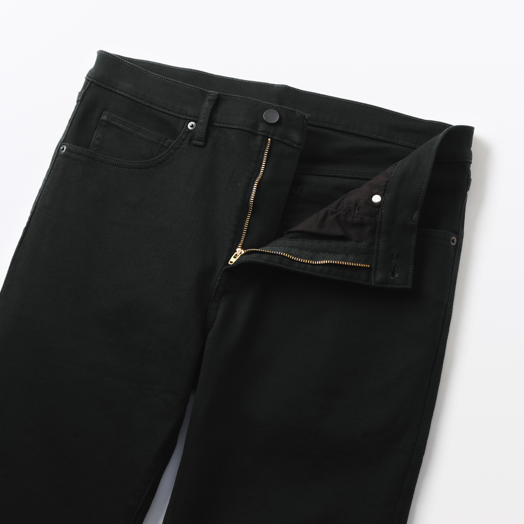 M's Stretch denim slim pants (Black)