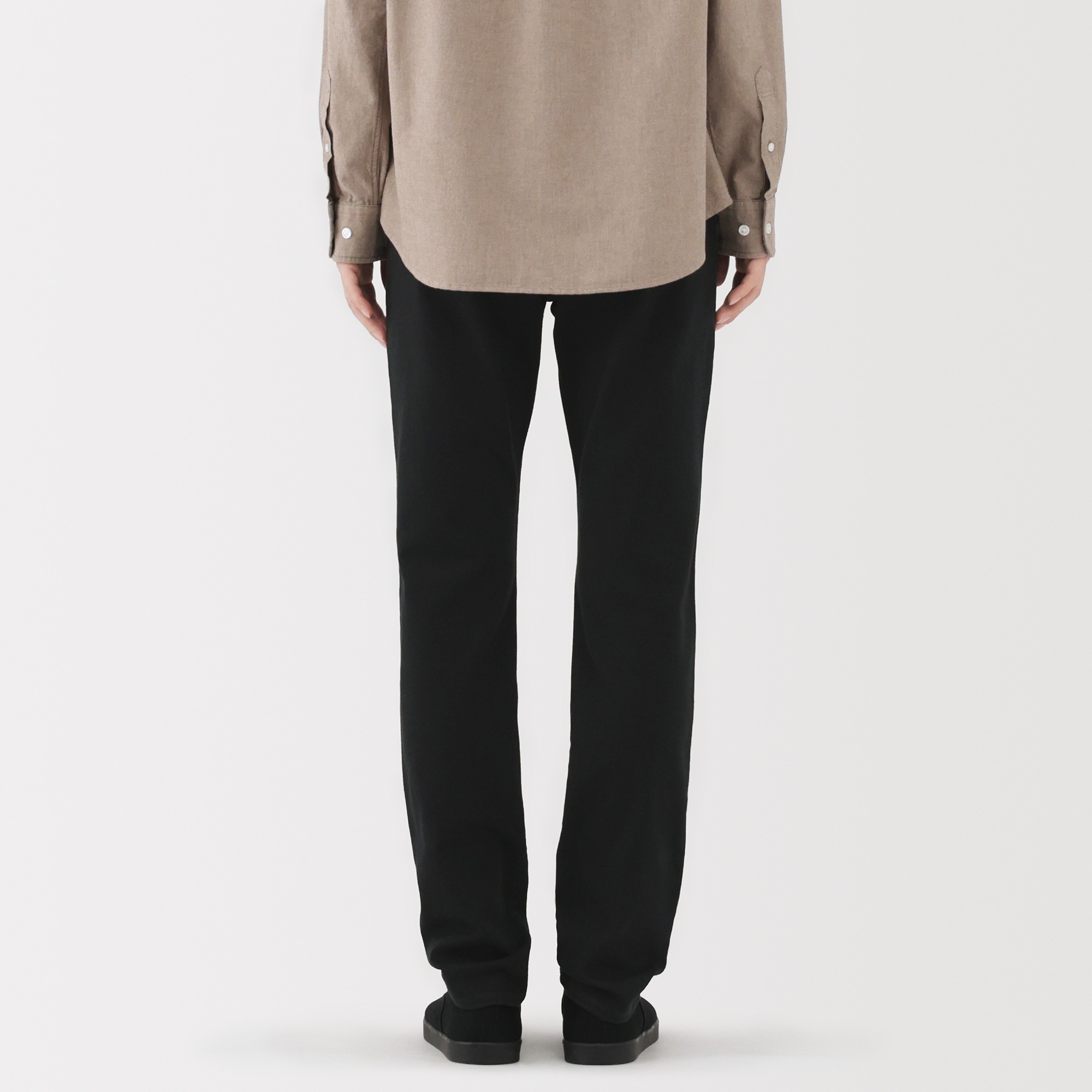M's Stretch denim slim pants (Black)