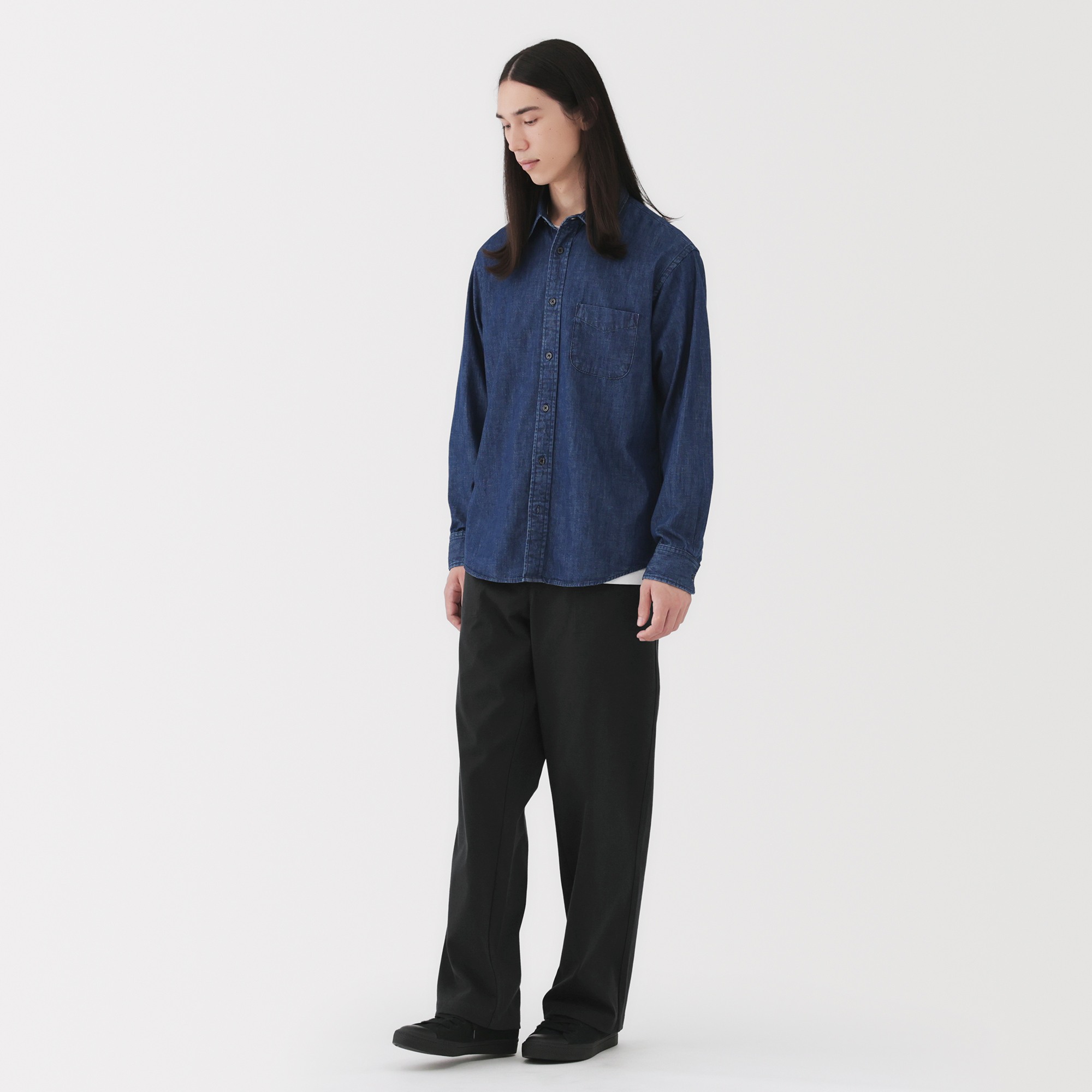 M's 2way stretch herringbone baker pants