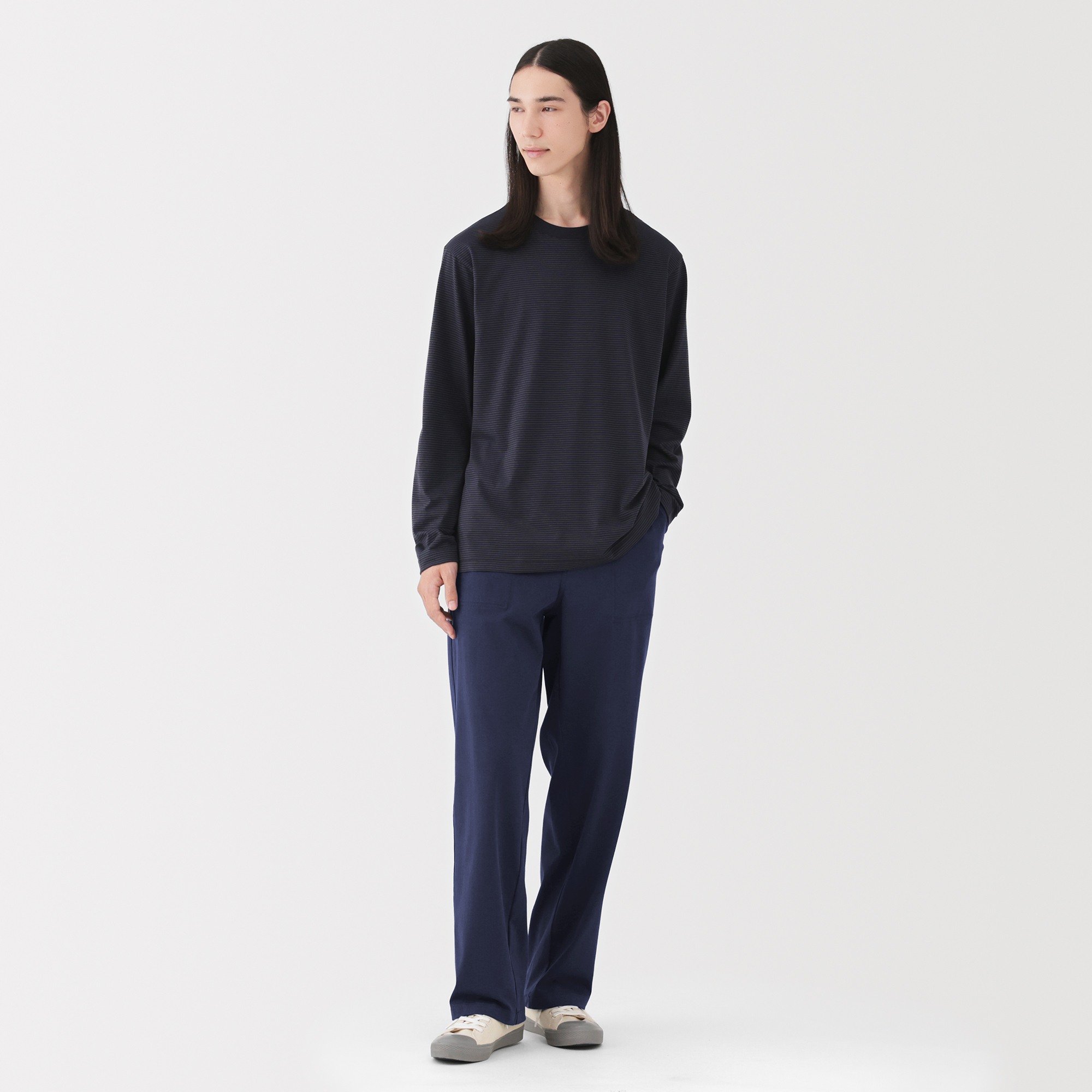 M's 2way stretch herringbone baker pants