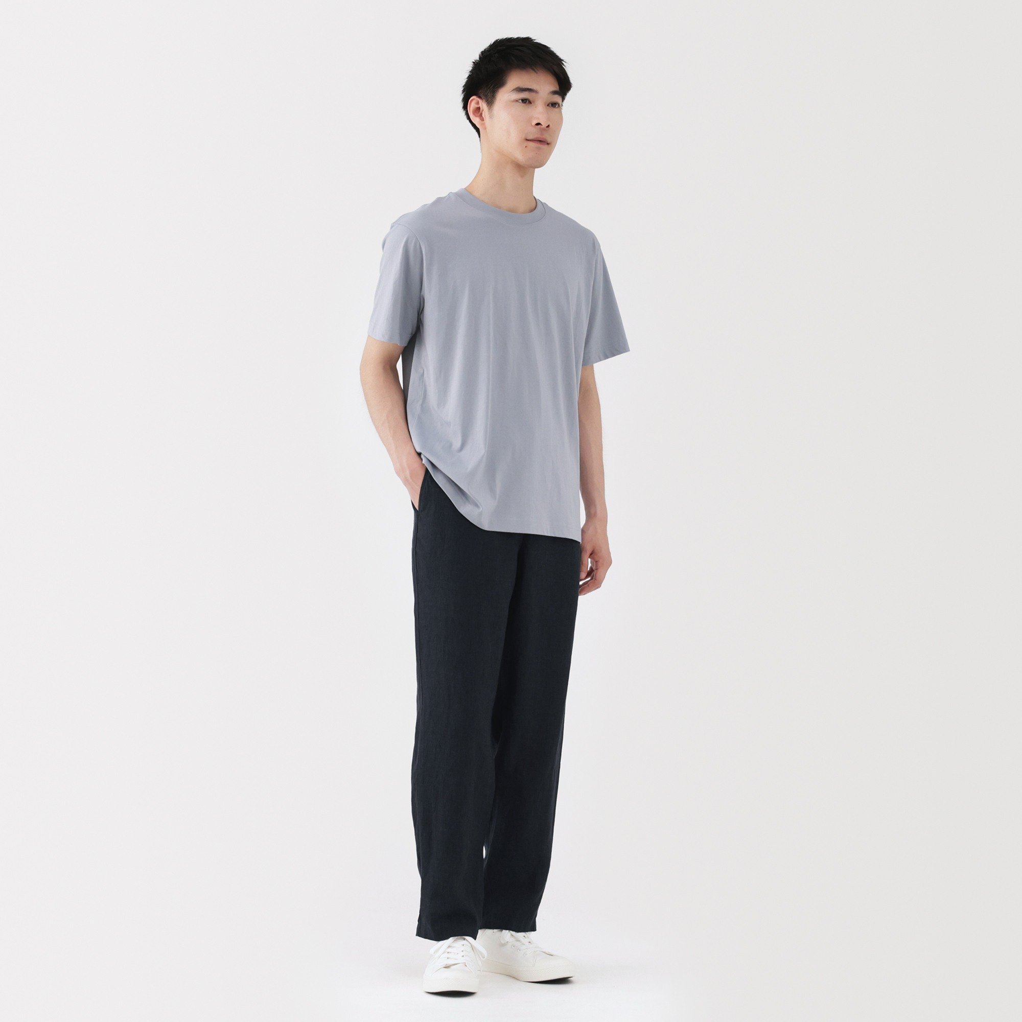 M's Linen washed tapered pants (ASEAN)