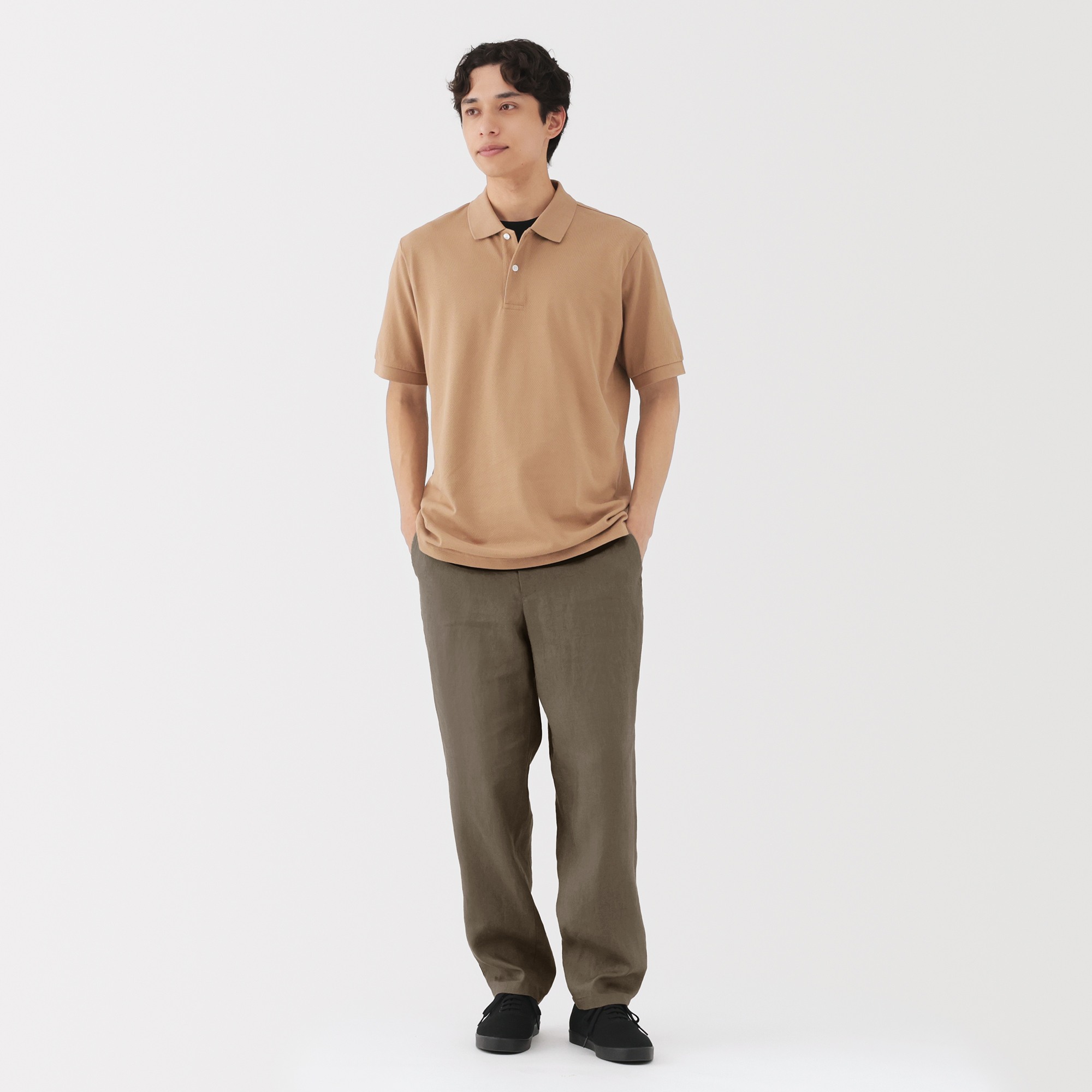 M's Linen washed tapered pants (ASEAN)