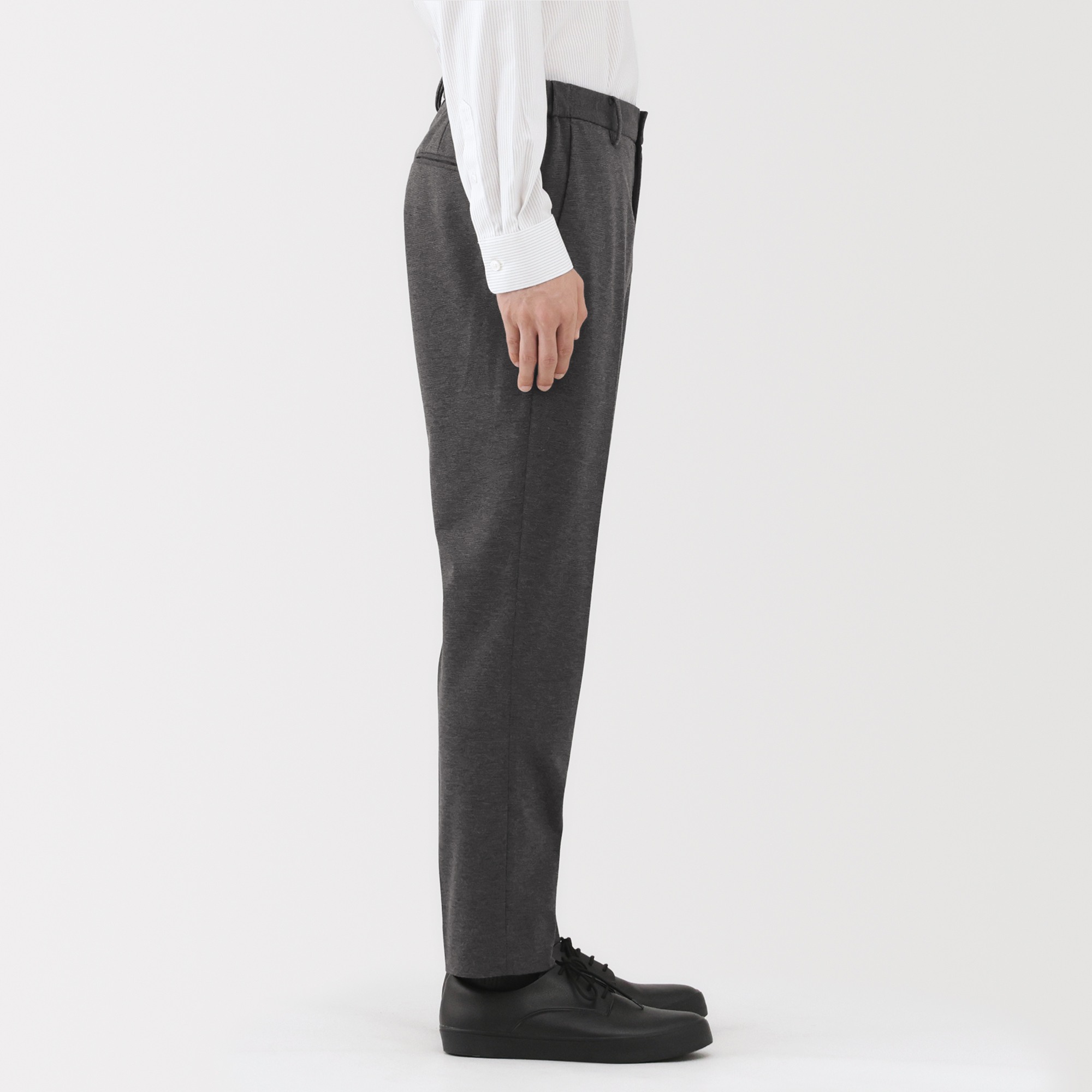 M's Stretch jersey flat front pants