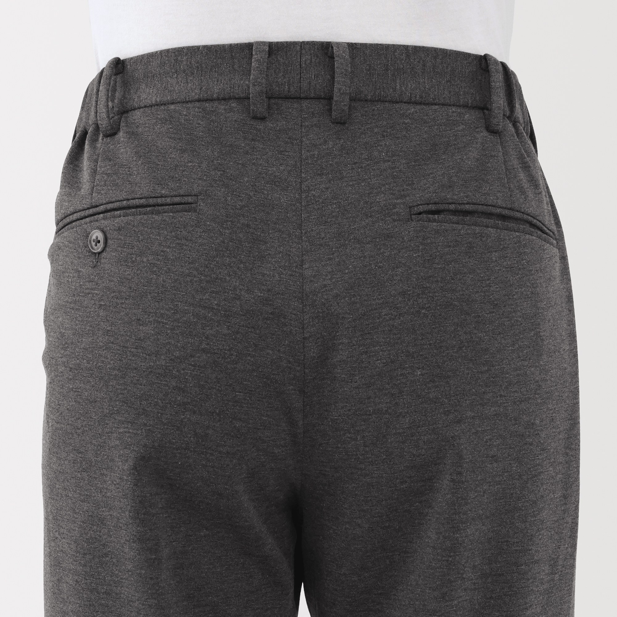 M's Stretch jersey flat front pants