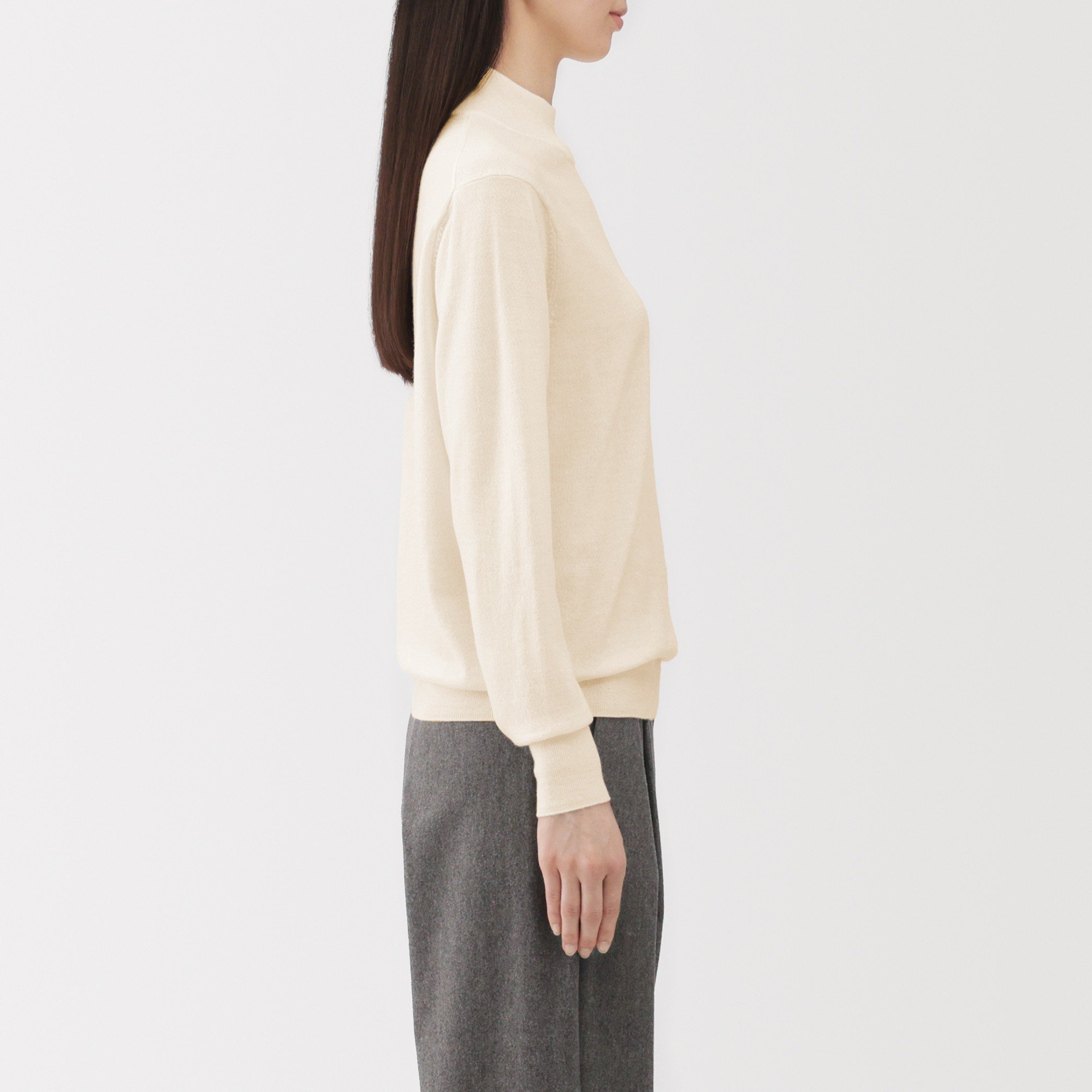 W's Washable high-gauge high neck sweater