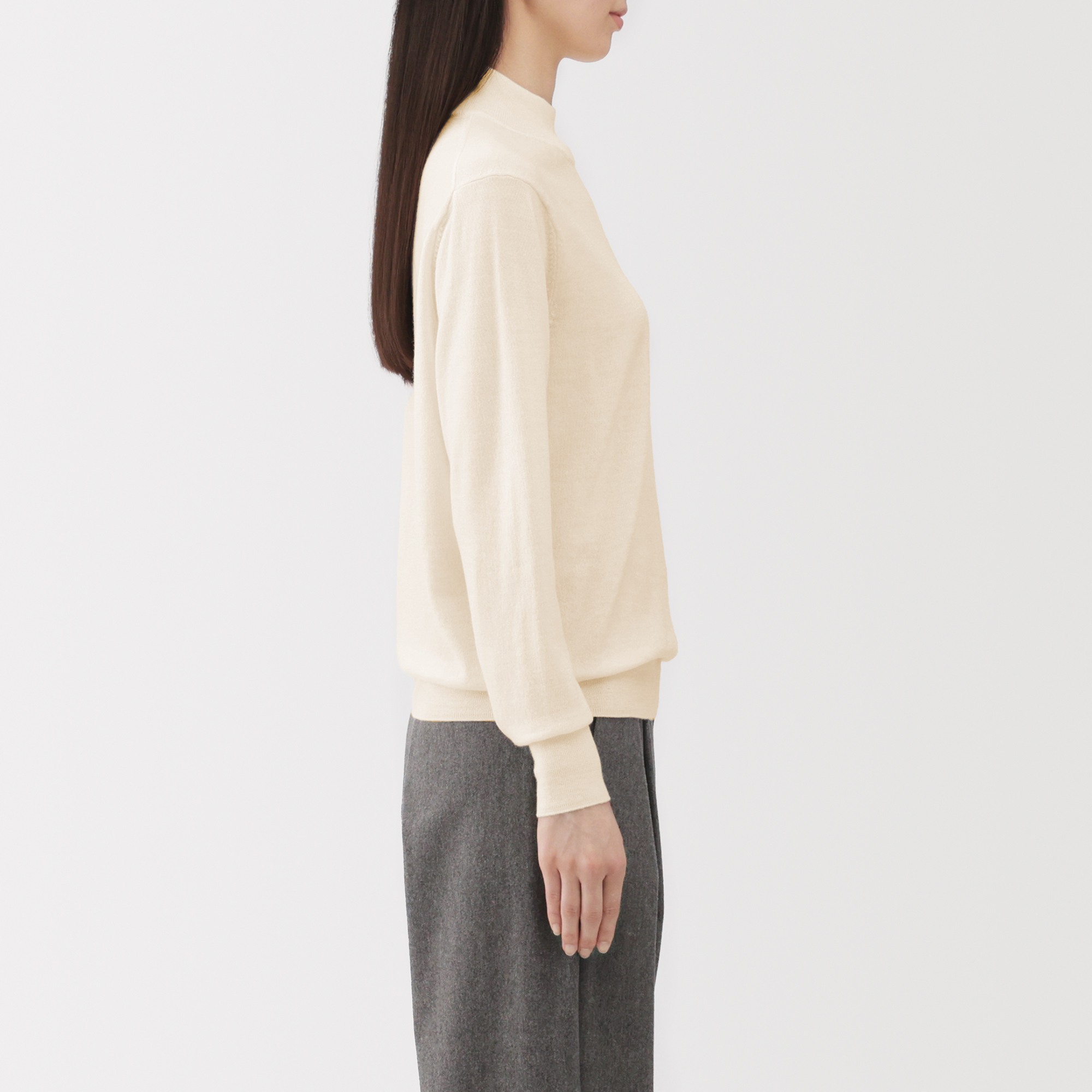 W's Washable high-gauge high neck sweater
