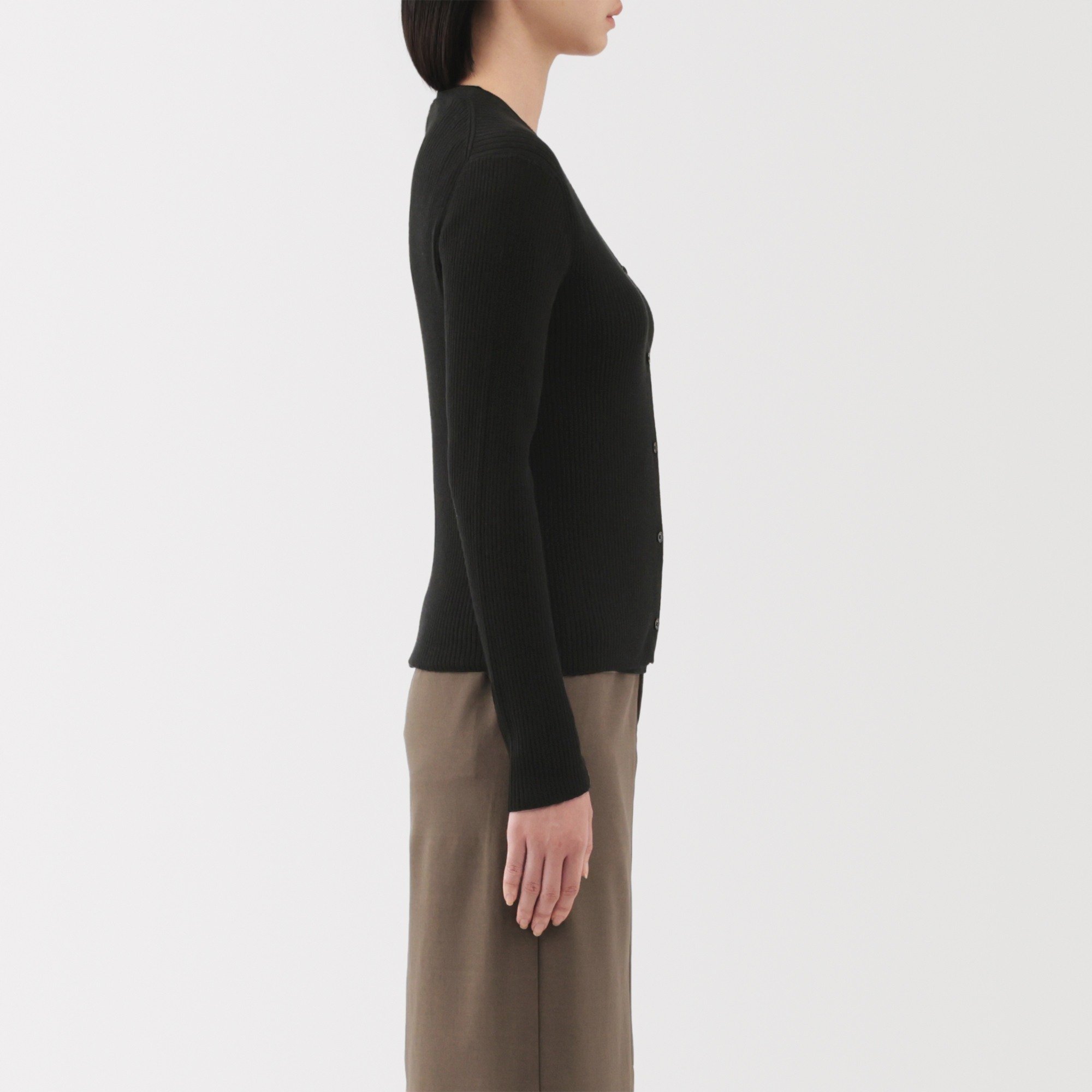 W's Lyocell blended V neck cardigan