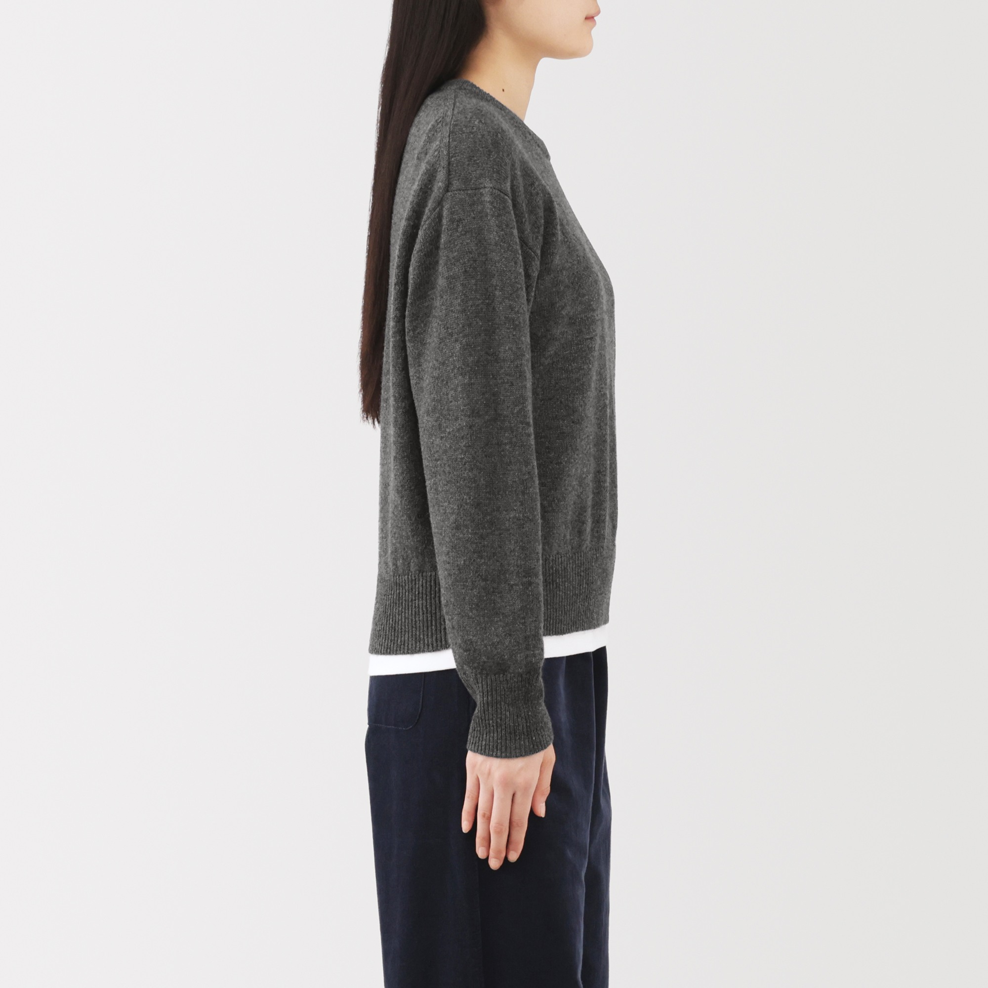 W's washable mid-gauge crew neck sweater