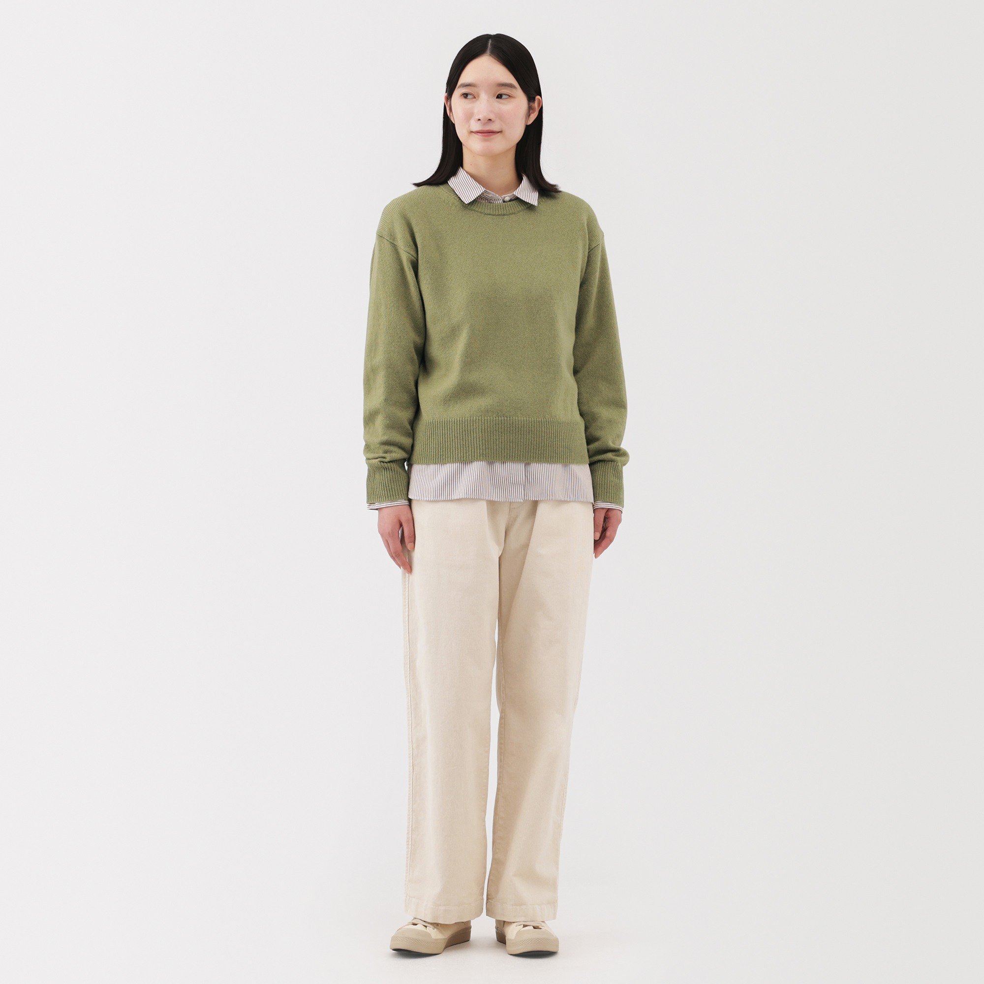 W's washable mid-gauge crew neck sweater