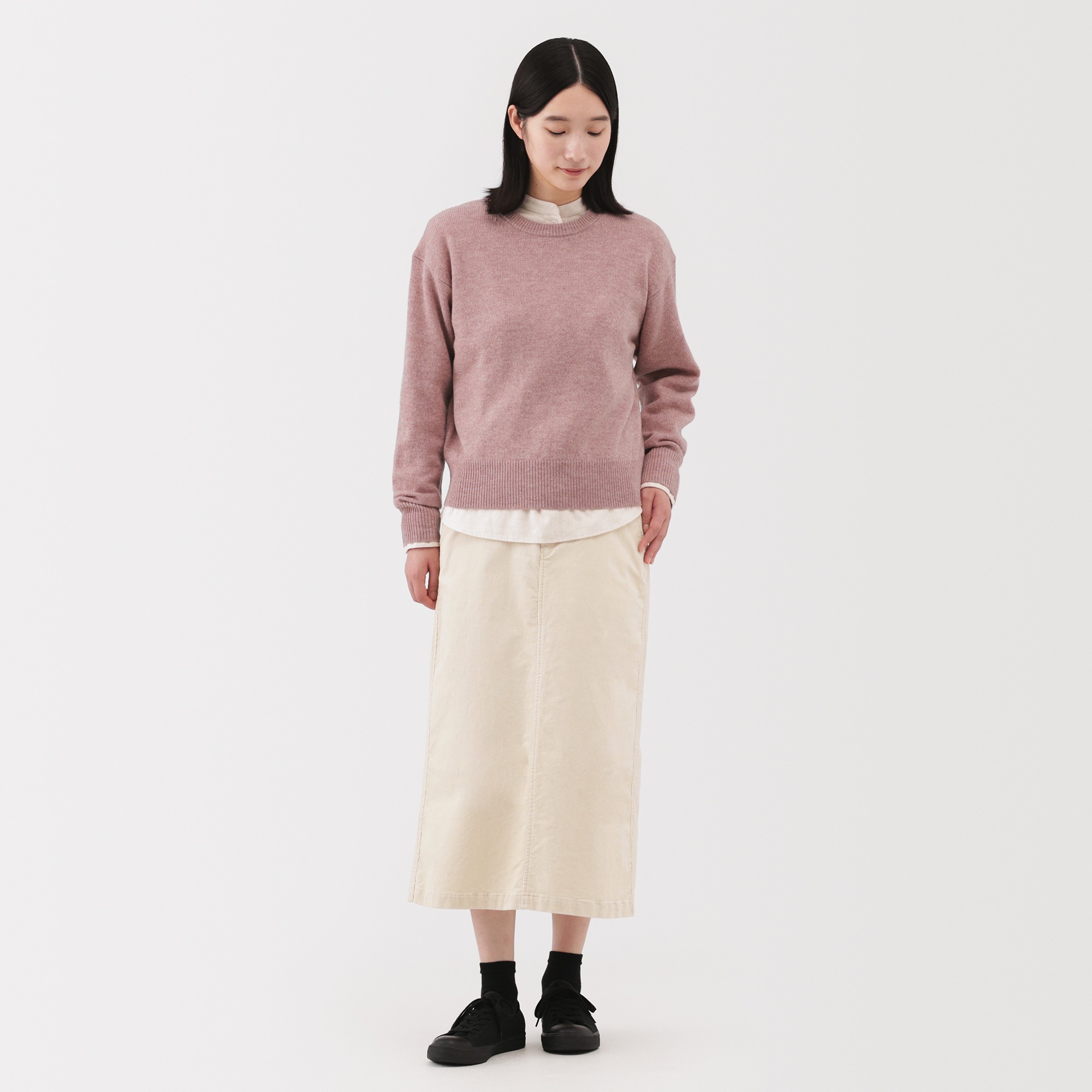 W's washable mid-gauge crew neck sweater