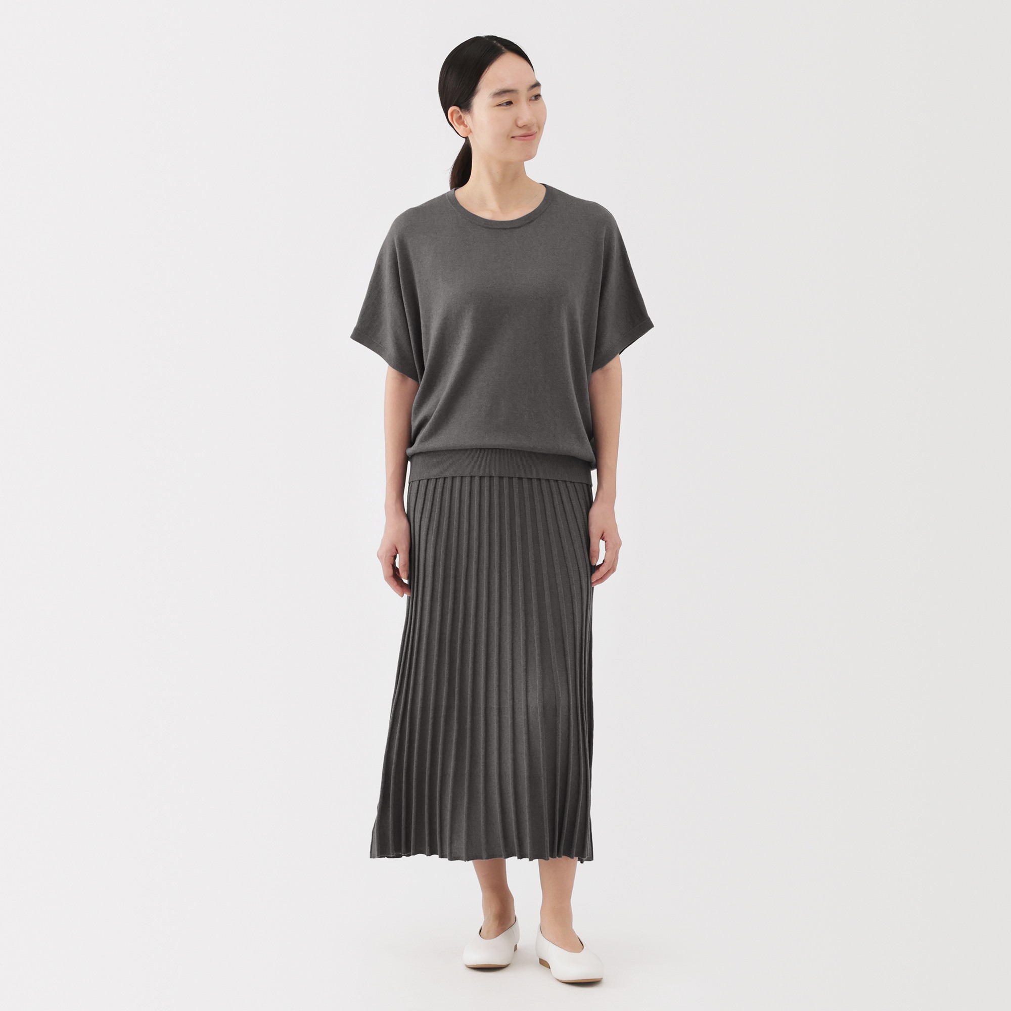 W's Lyocell blended flared skirt
