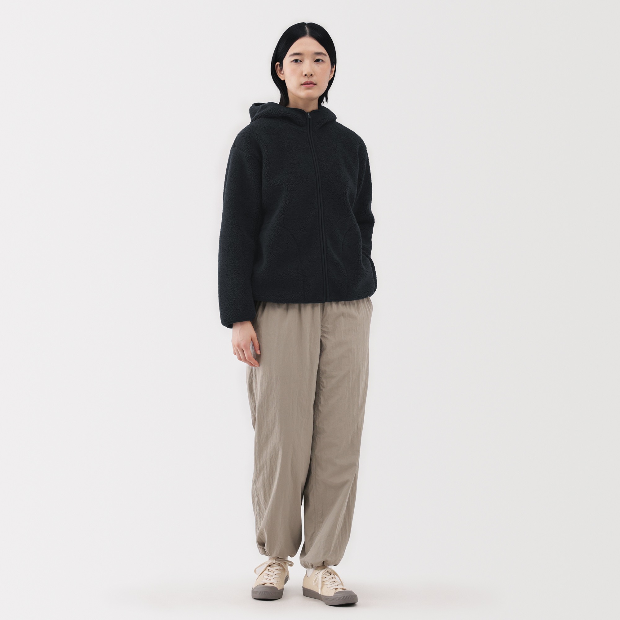 W's Boa fleece Full zip hoodie(OS)