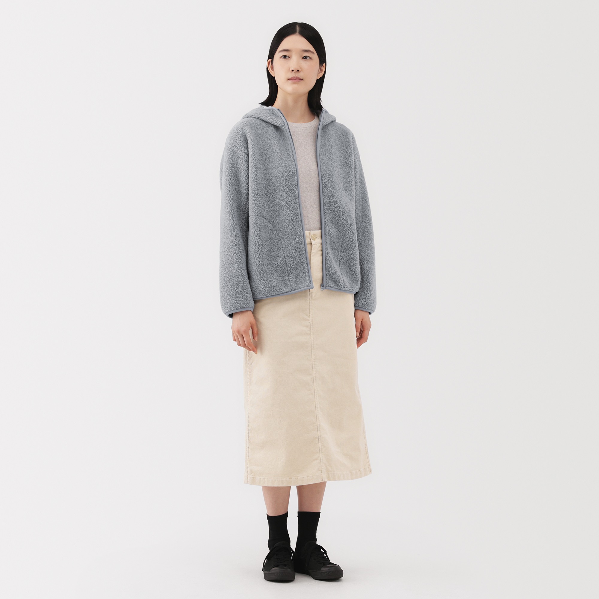 W's Boa fleece Full zip hoodie(OS)