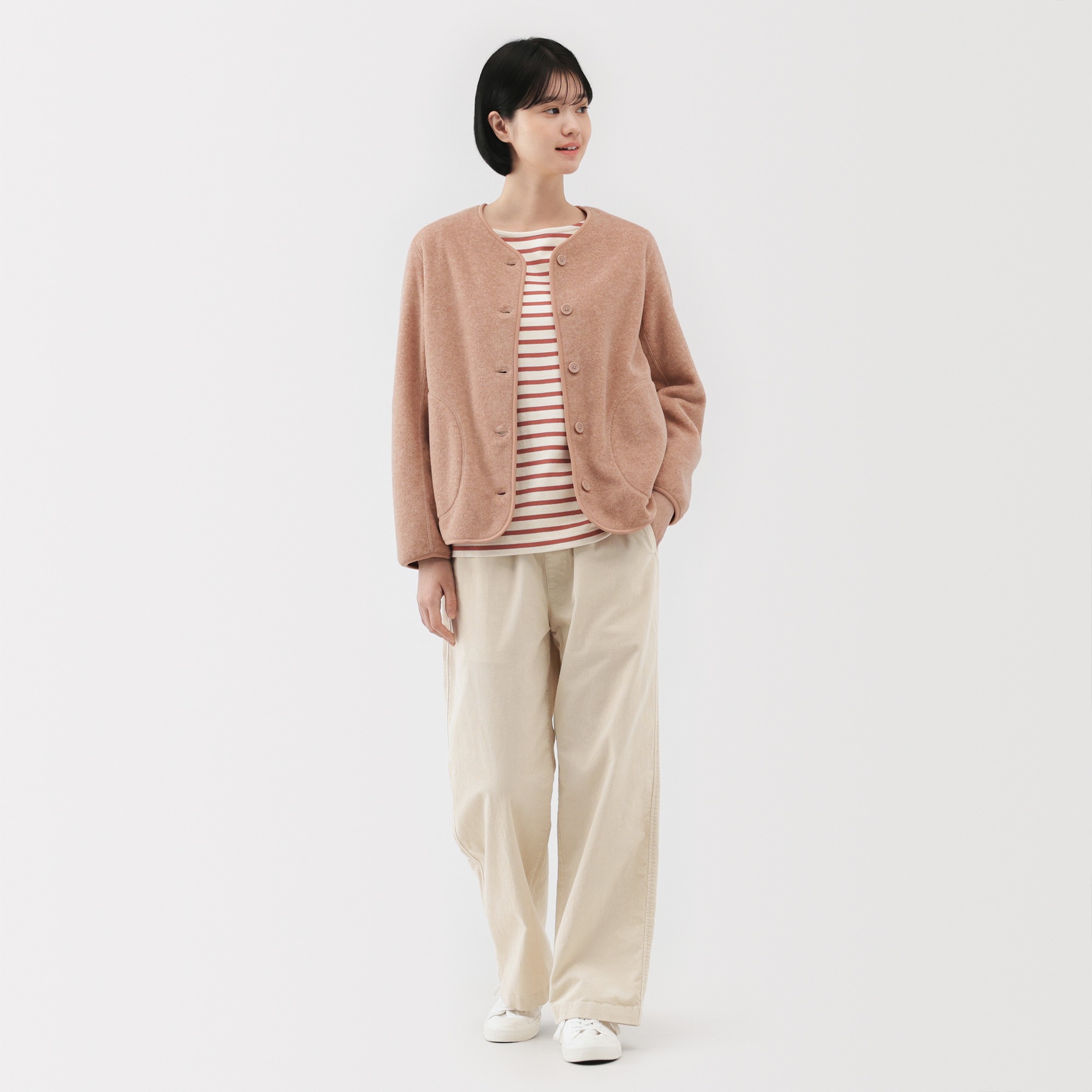 W's Easy recycle fleece cardigan