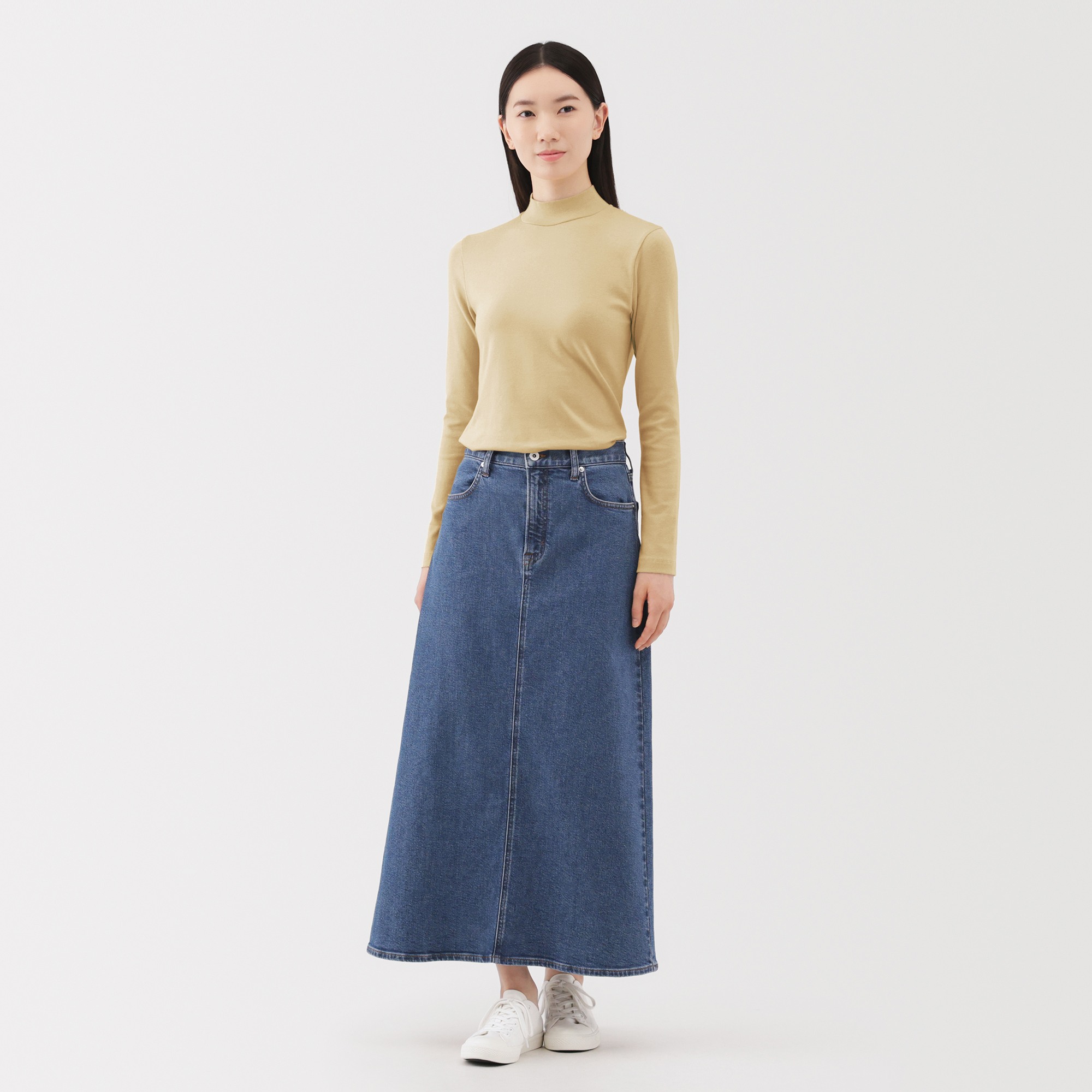 Women's Brushed ribbed High neck L/S T-shirt